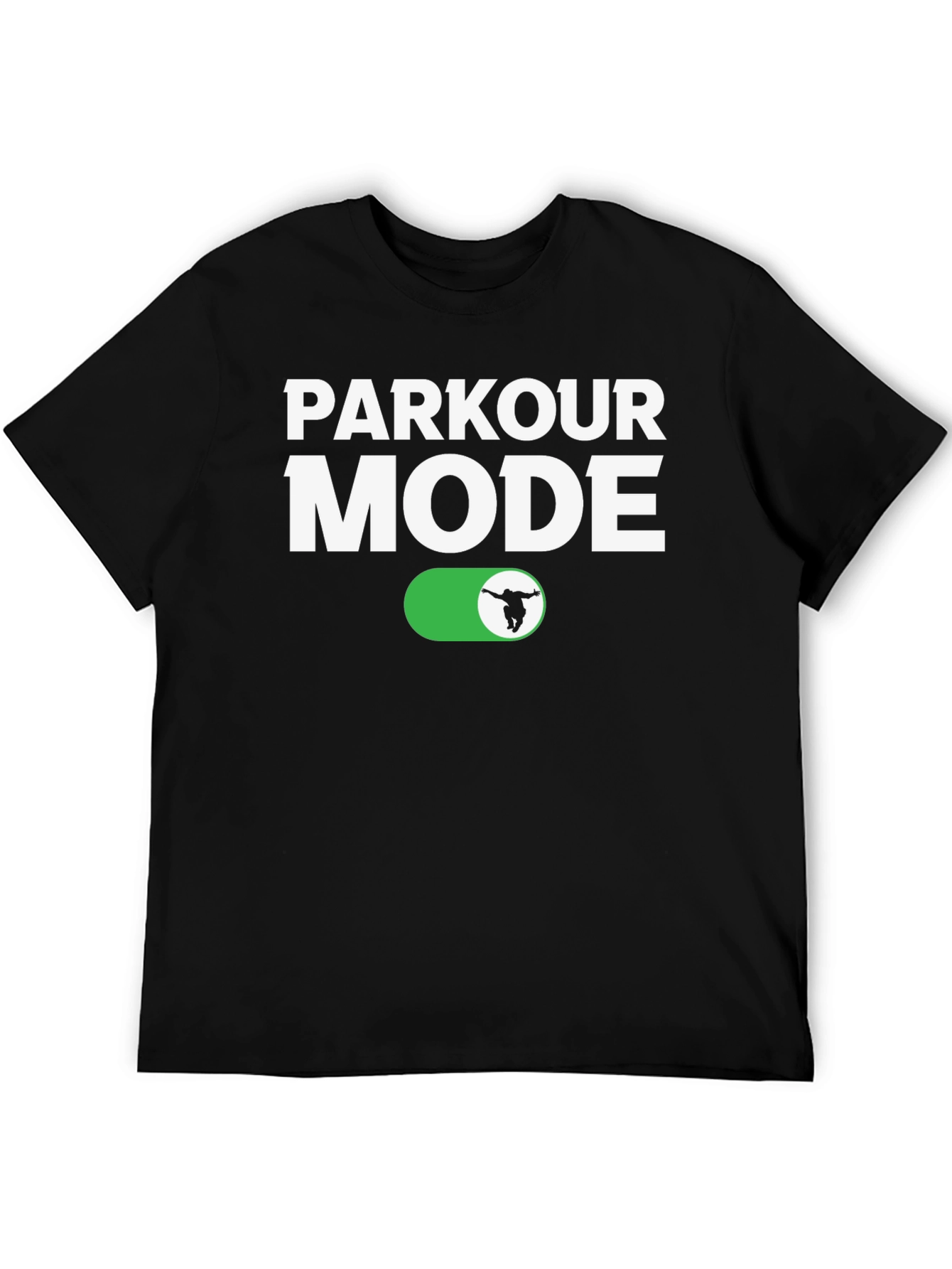 Parkour Mode On T-Shirt - Athletic Black Tee