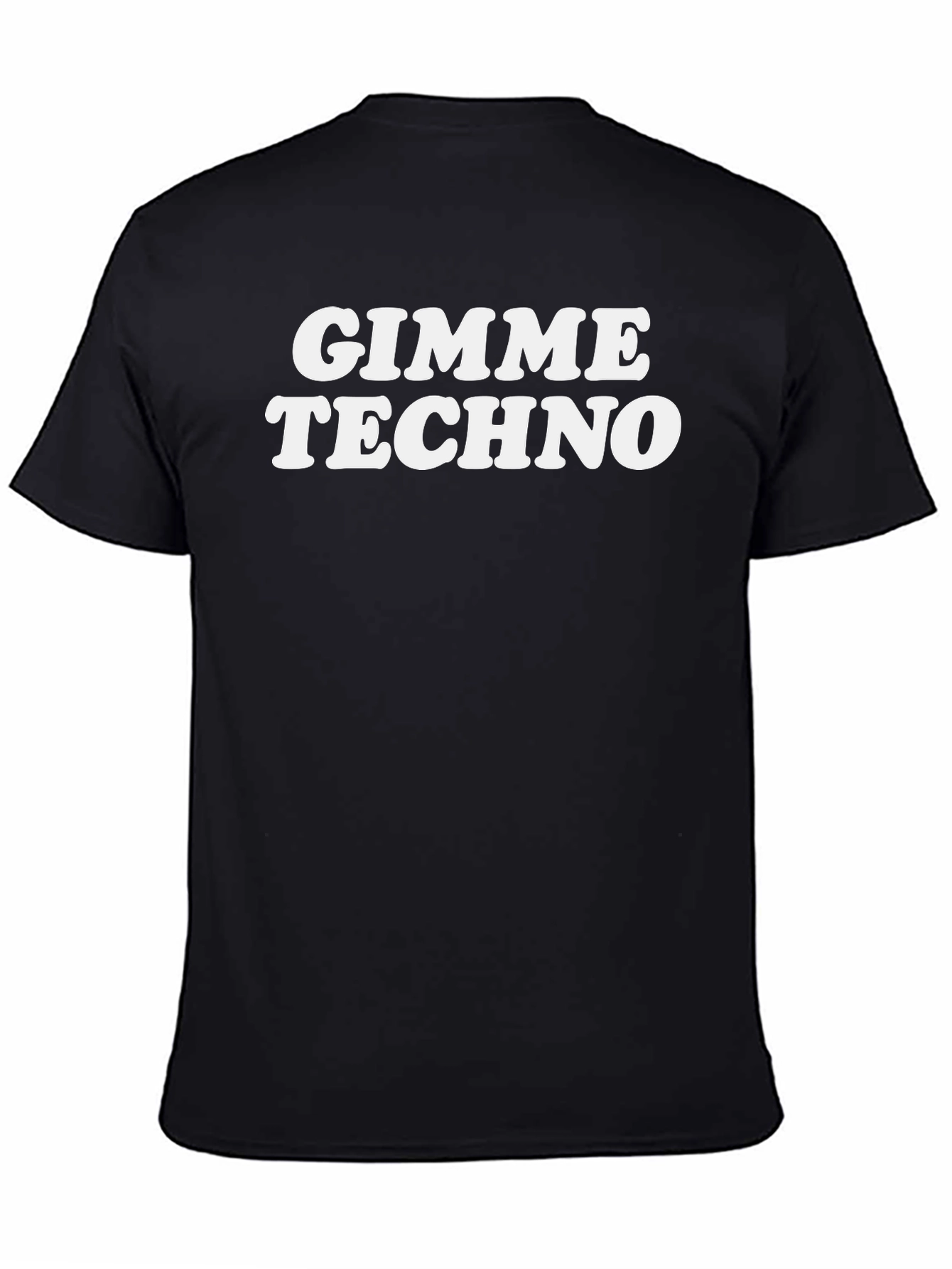 Gimme Techno Black Graphic T-Shirt
