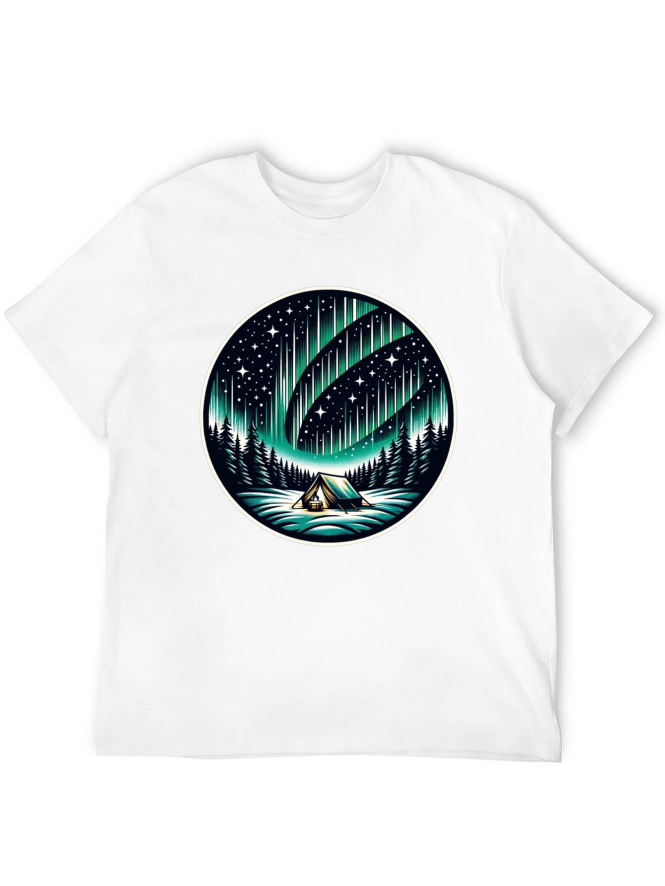 Northern Lights Camping Graphic Tee