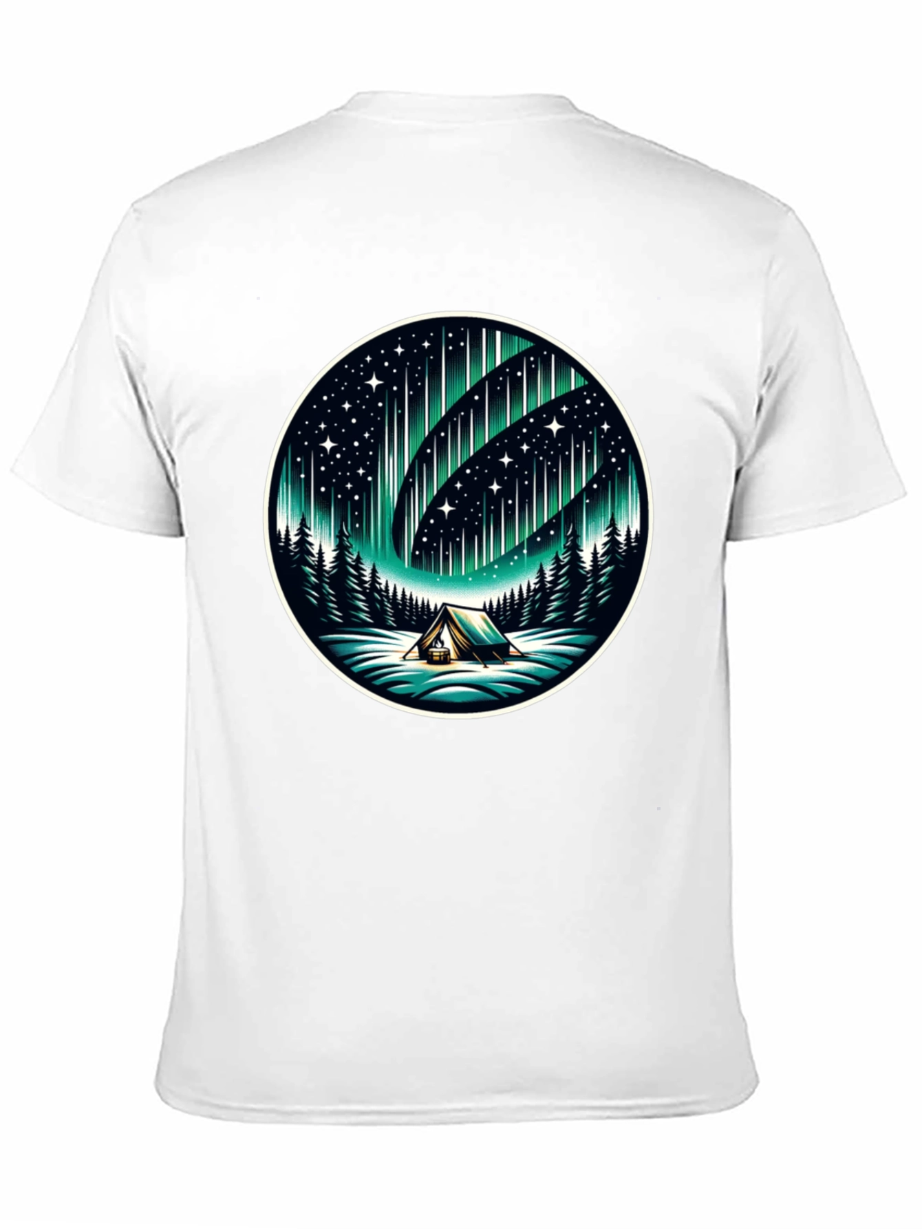 Northern Lights Camping Graphic Tee
