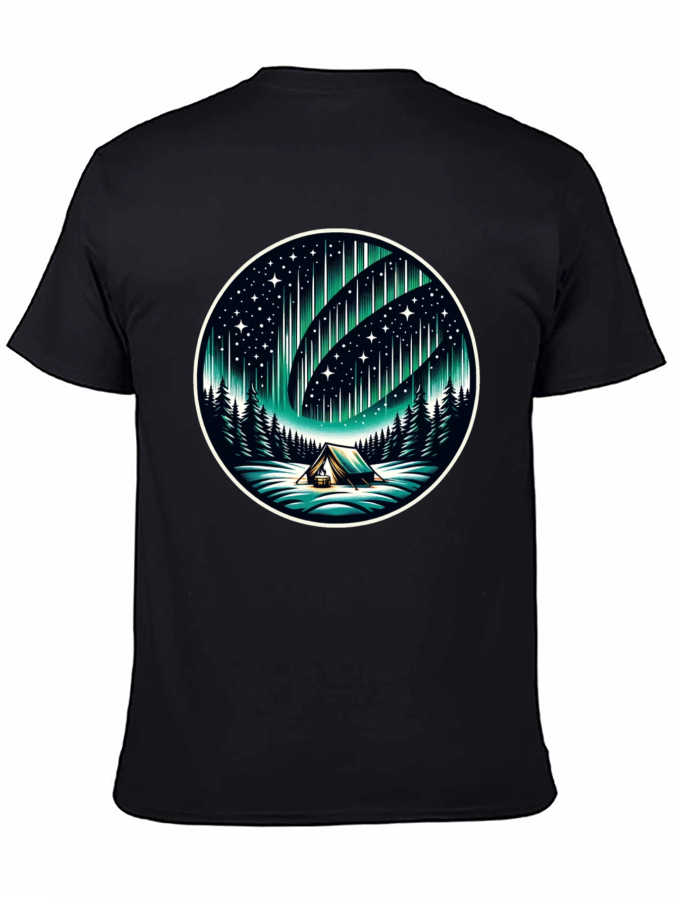 Northern Lights Camping Graphic Tee