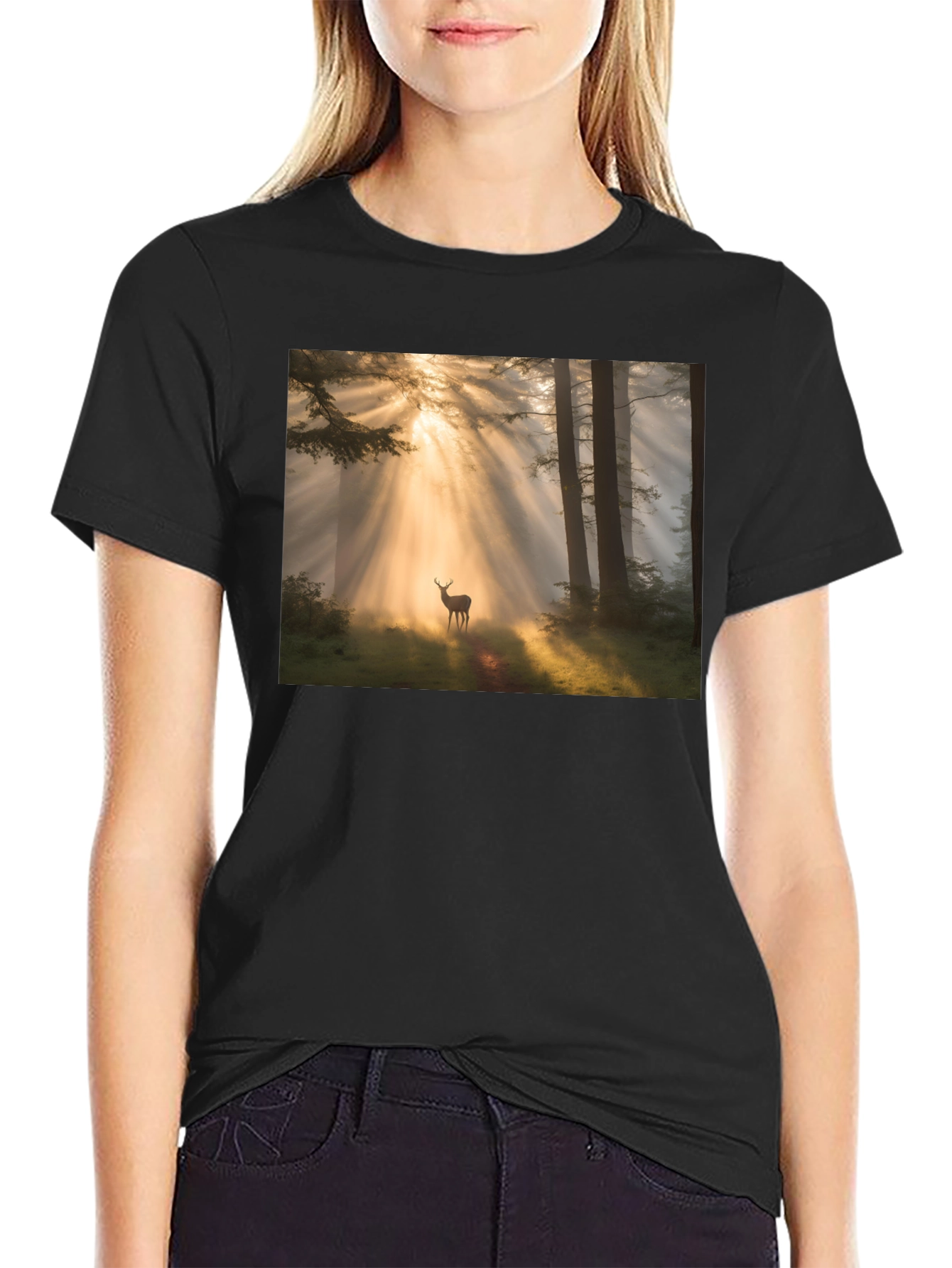Forest Deer T-Shirt - Nature Lover Tee