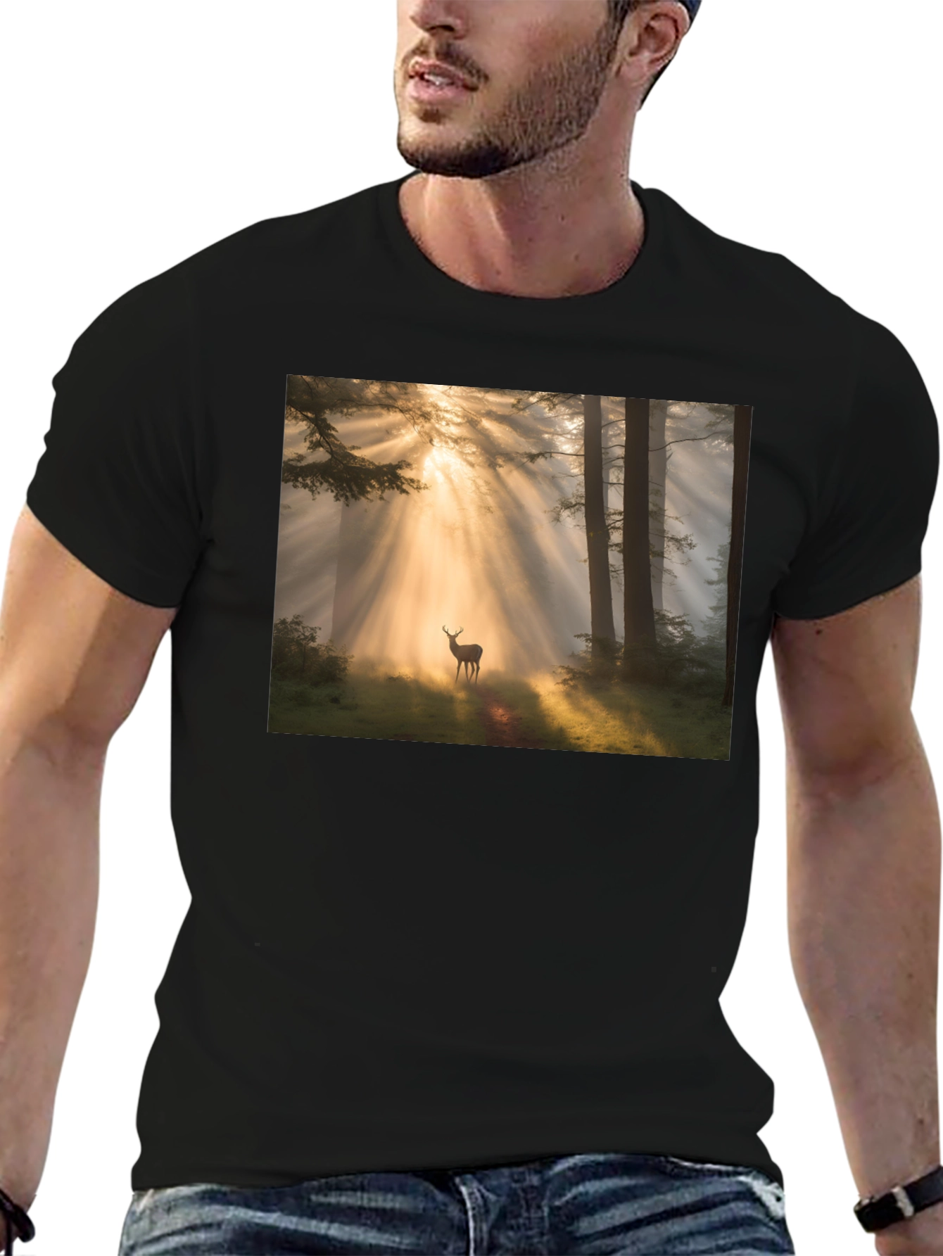 Forest Deer T-Shirt - Nature Lover Tee