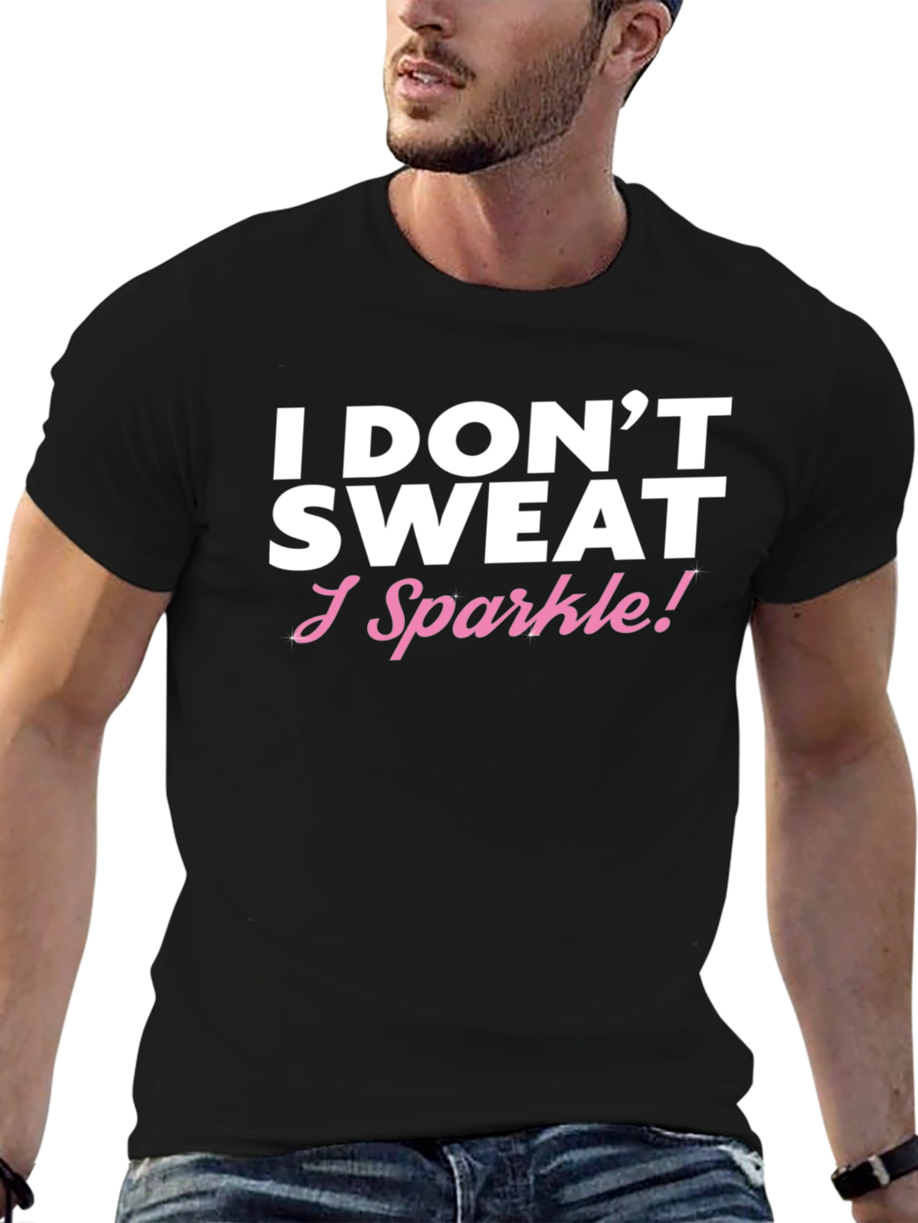 I Dont Sweat I Sparkle Black T-Shirt