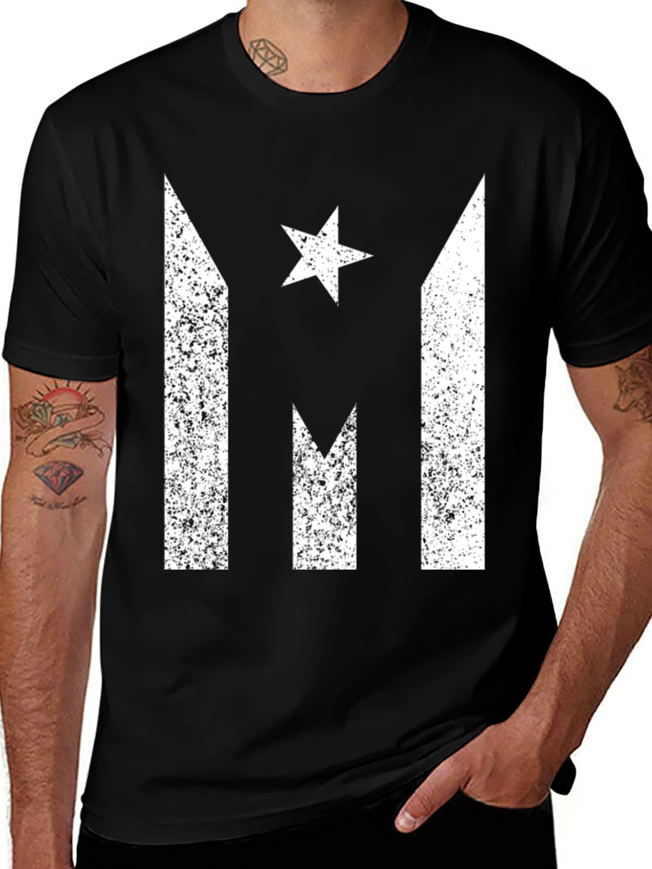 Puerto Rico Flag T-Shirt - Distressed Design