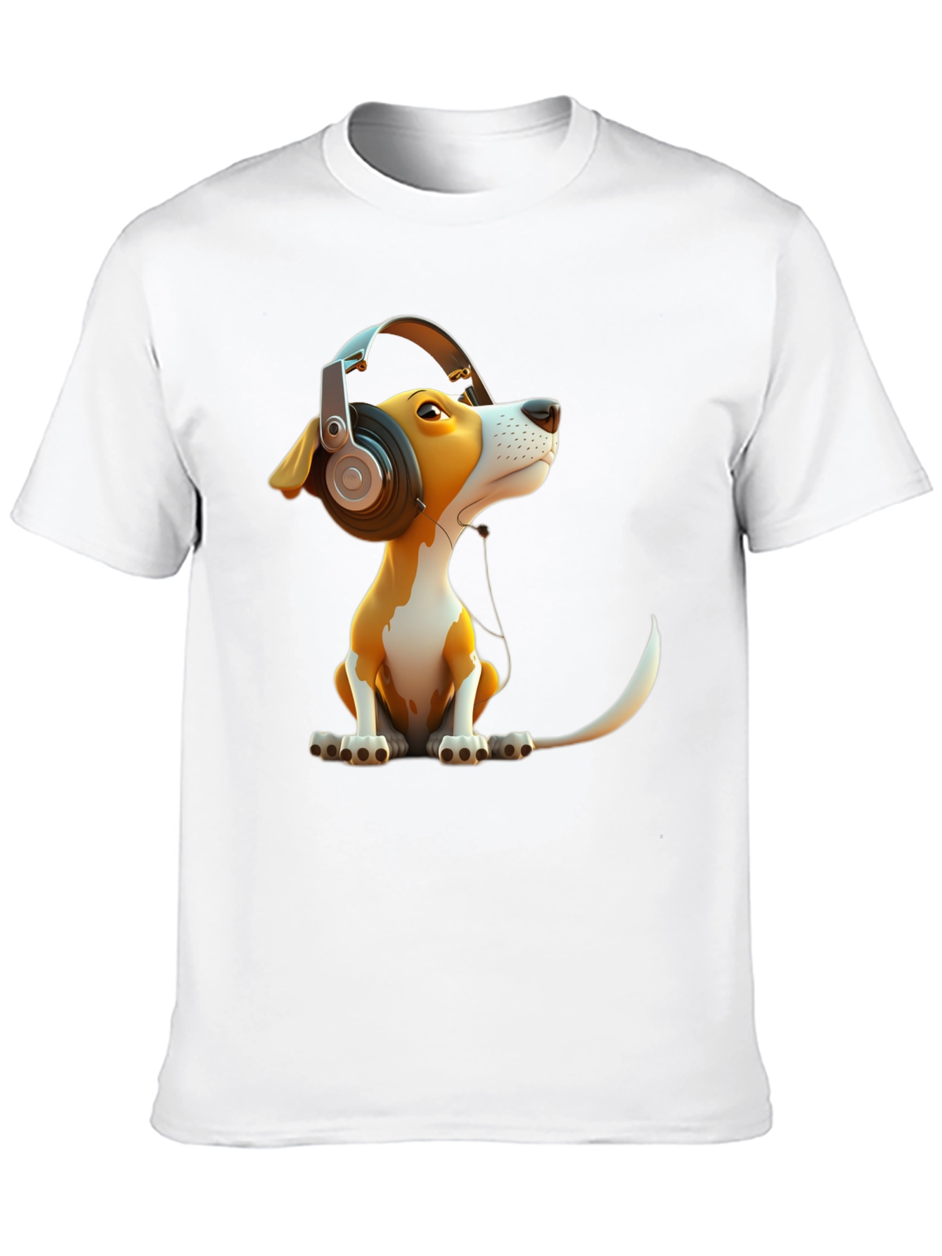 Dog with Headphones Graphic Tee