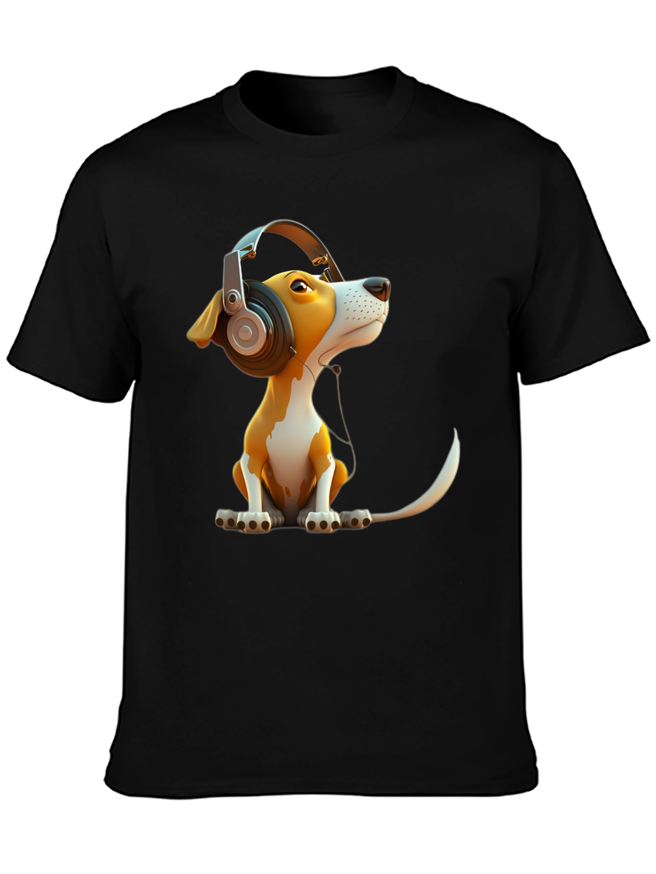 Dog with Headphones Graphic Tee