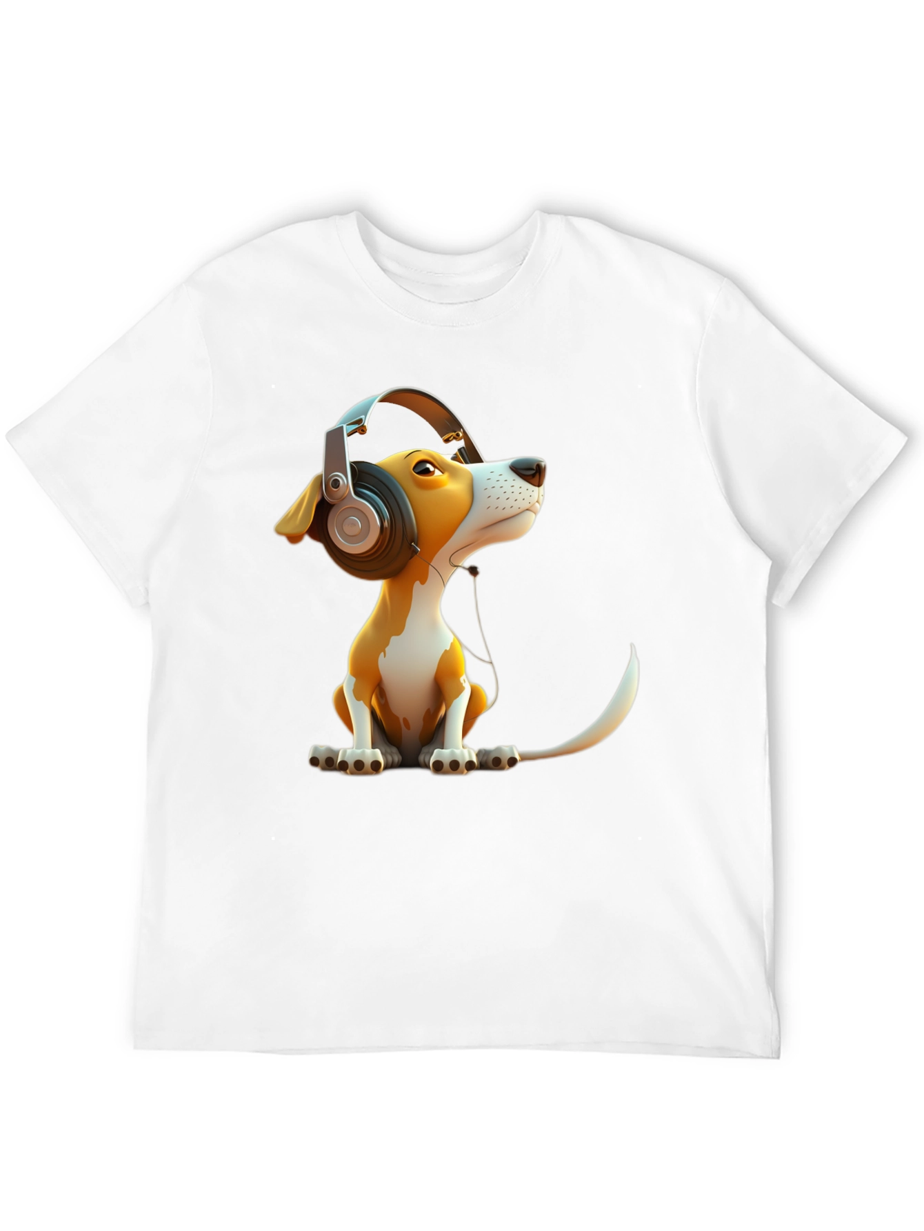 Dog with Headphones Graphic Tee