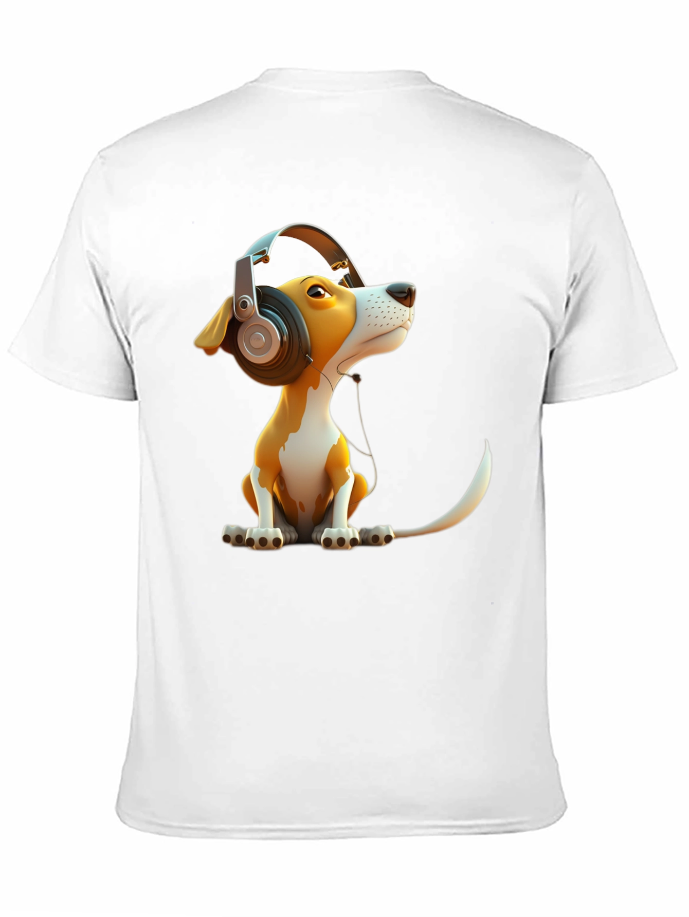 Dog with Headphones Graphic Tee