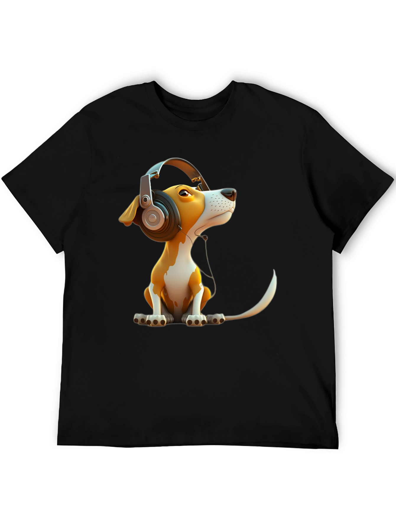 Dog with Headphones Graphic Tee
