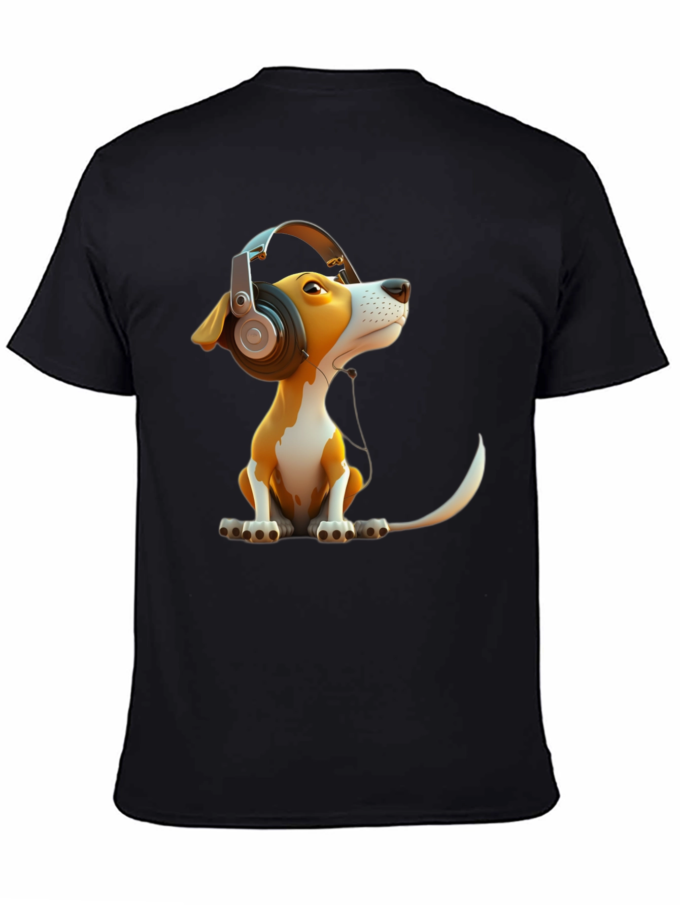 Dog with Headphones Graphic Tee