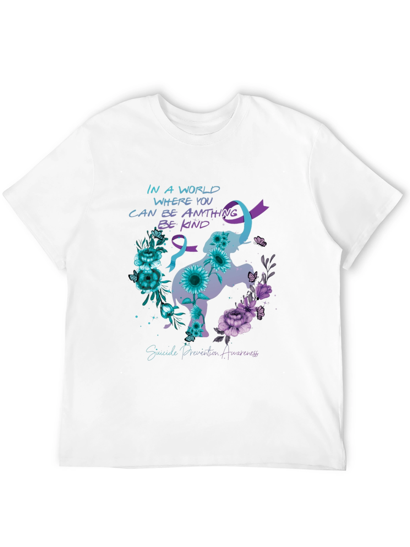 Suicide Prevention Awareness Elephant Graphic Tee