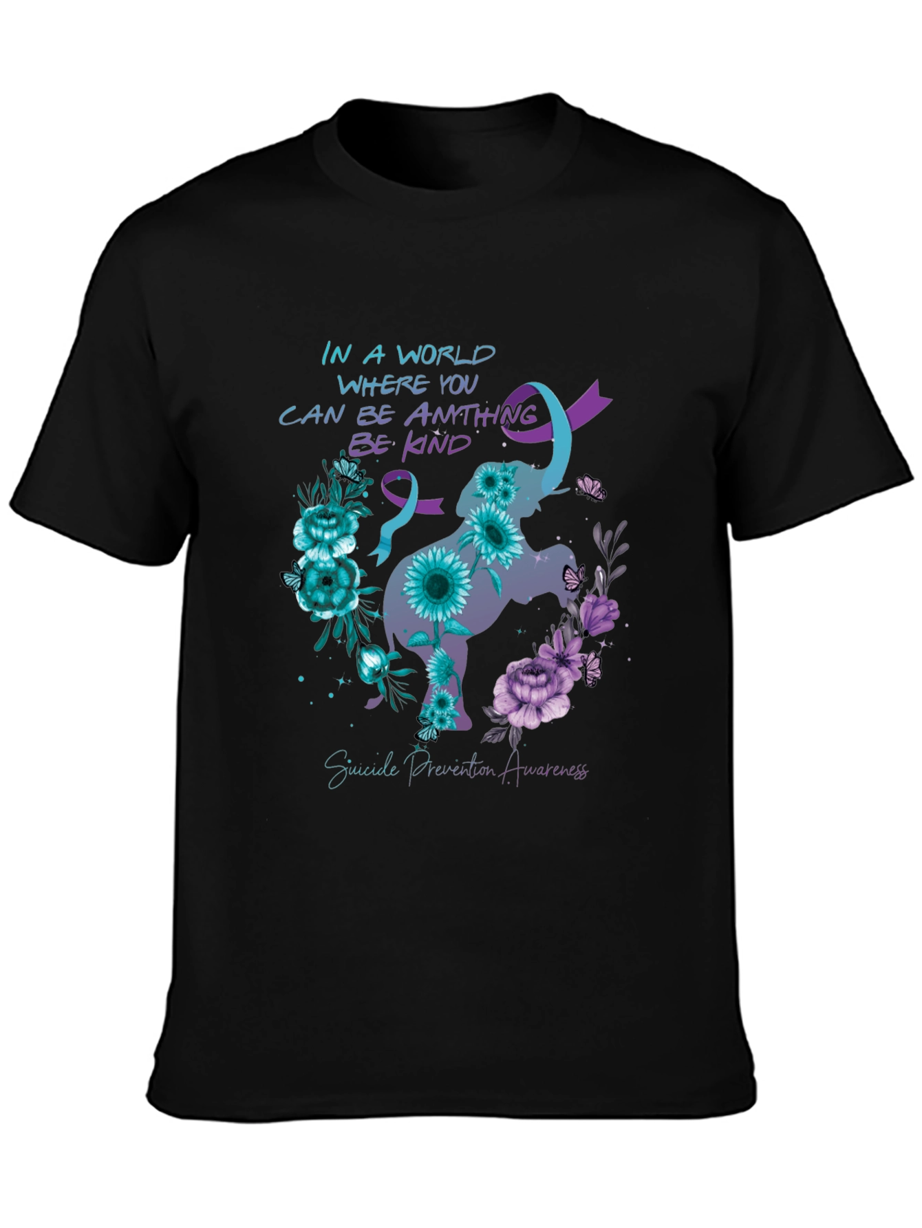 Suicide Prevention Awareness Elephant Graphic Tee