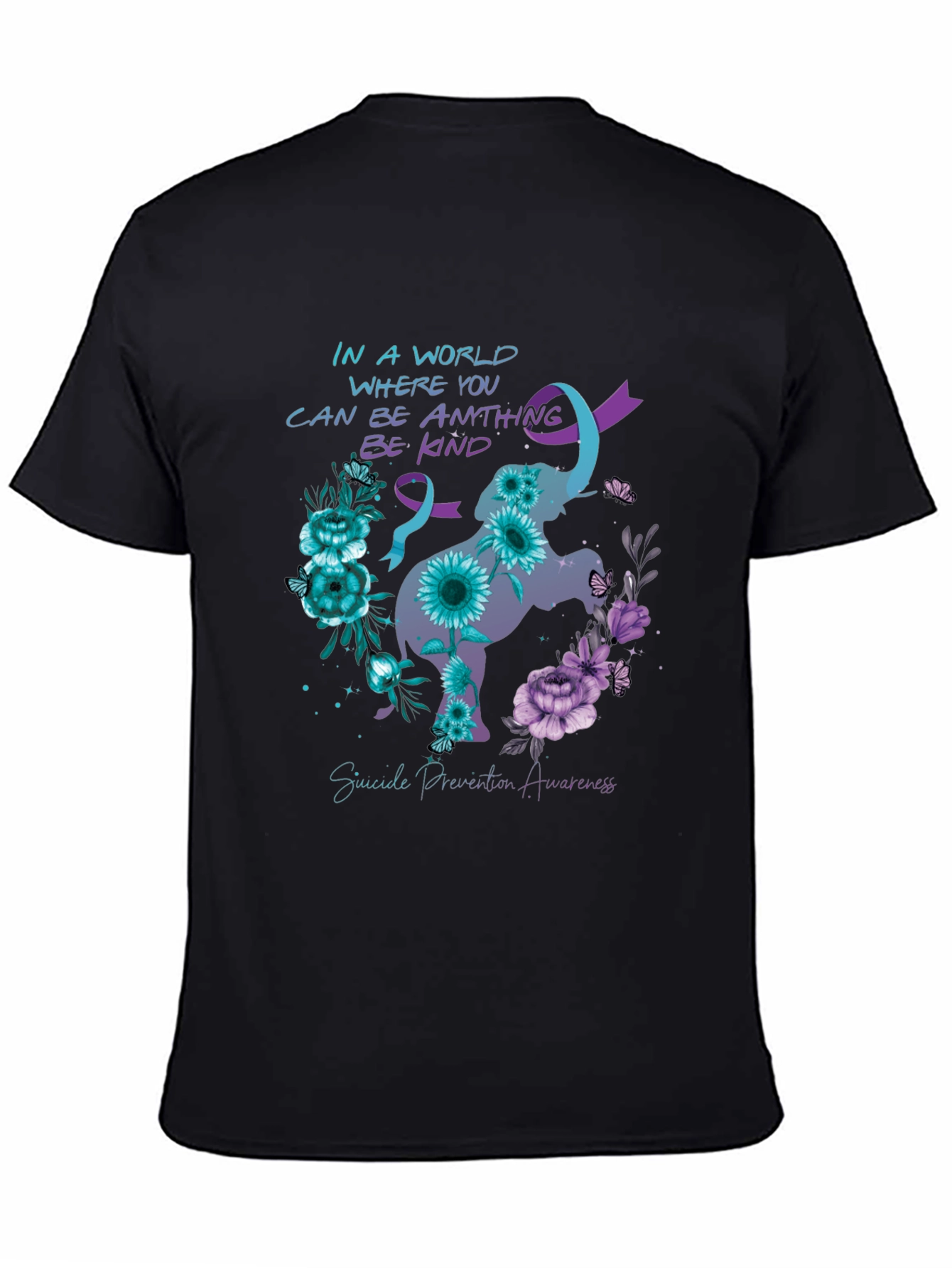 Suicide Prevention Awareness Elephant Graphic Tee