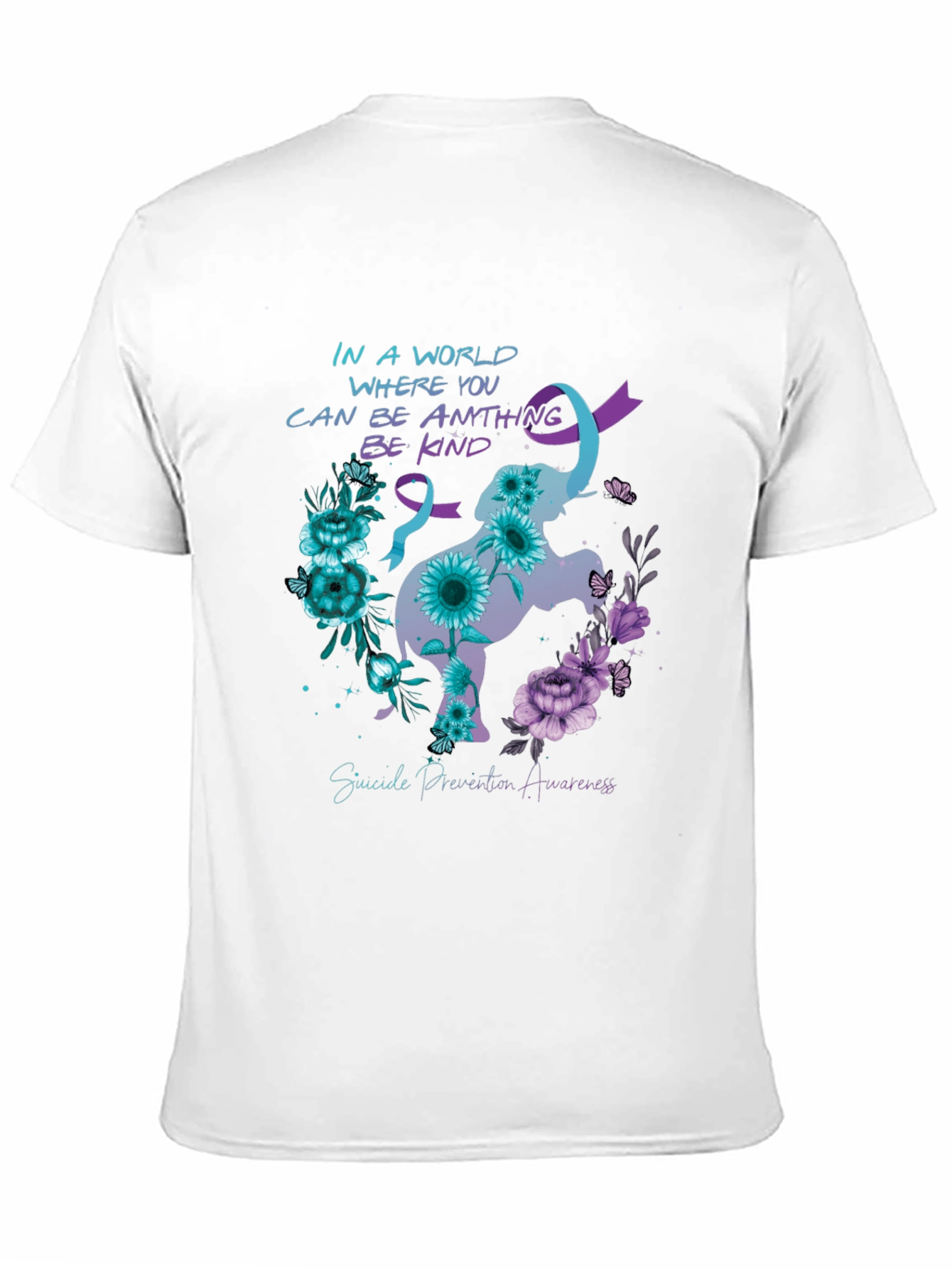 Suicide Prevention Awareness Elephant Graphic Tee