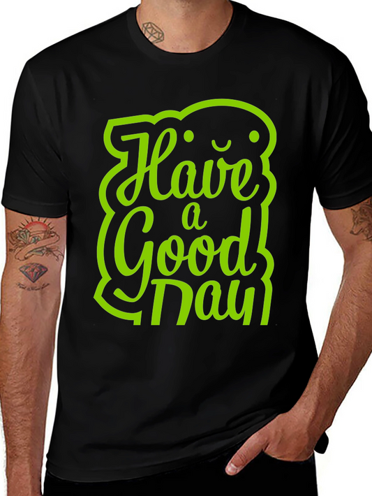 Have a Good Day Graphic Tee - Black