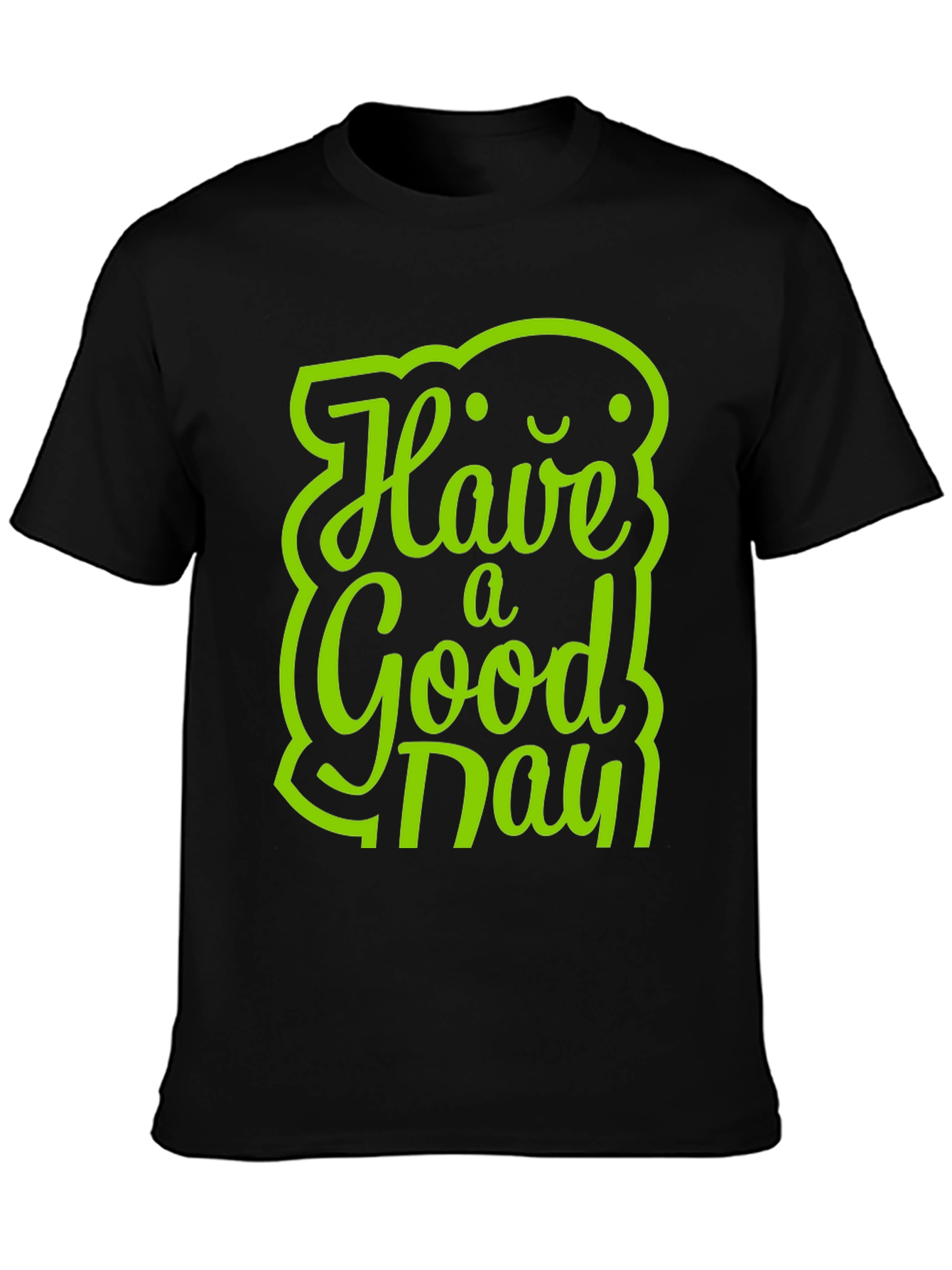 Have a Good Day Graphic Tee - Black