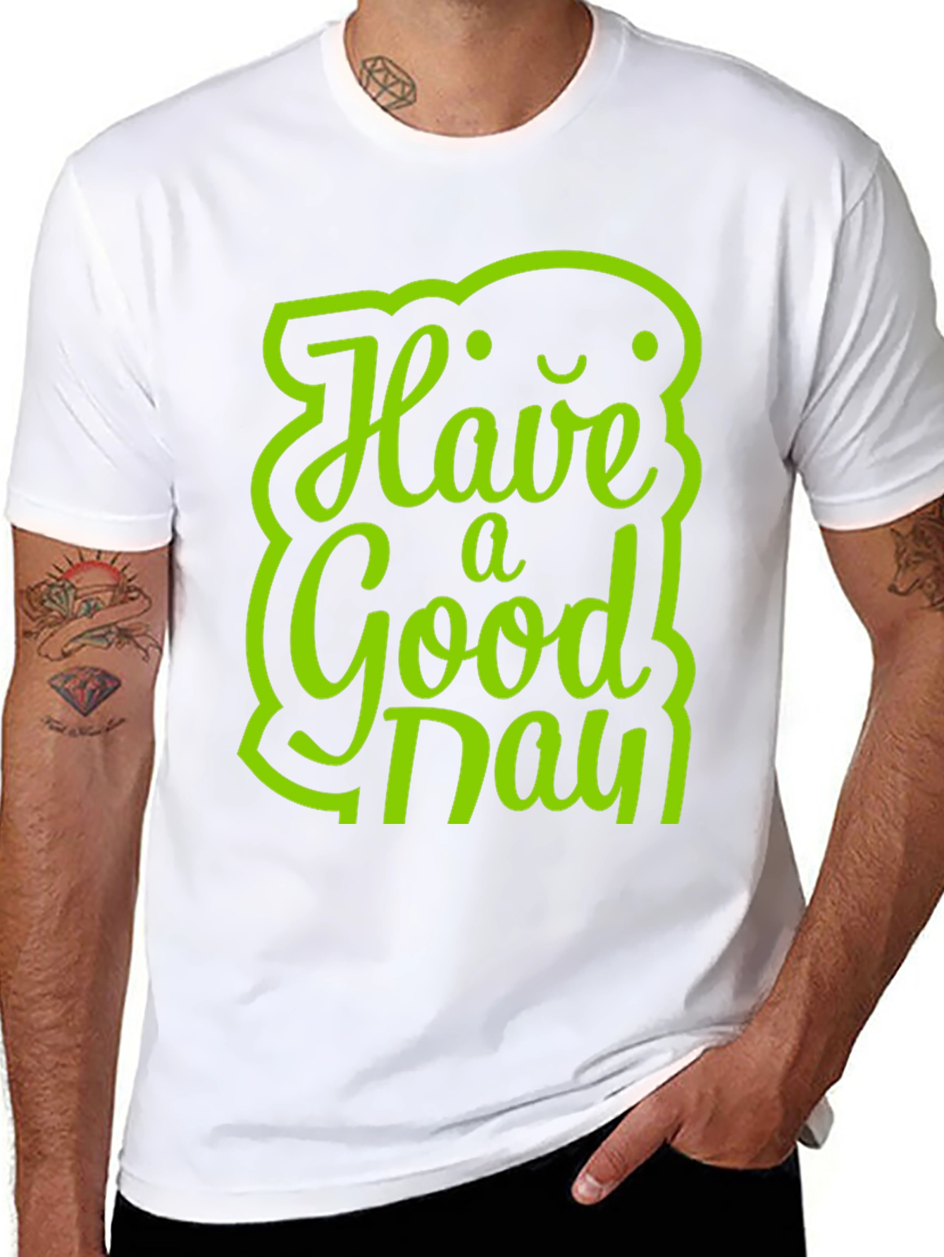 Have a Good Day Graphic Tee - Black