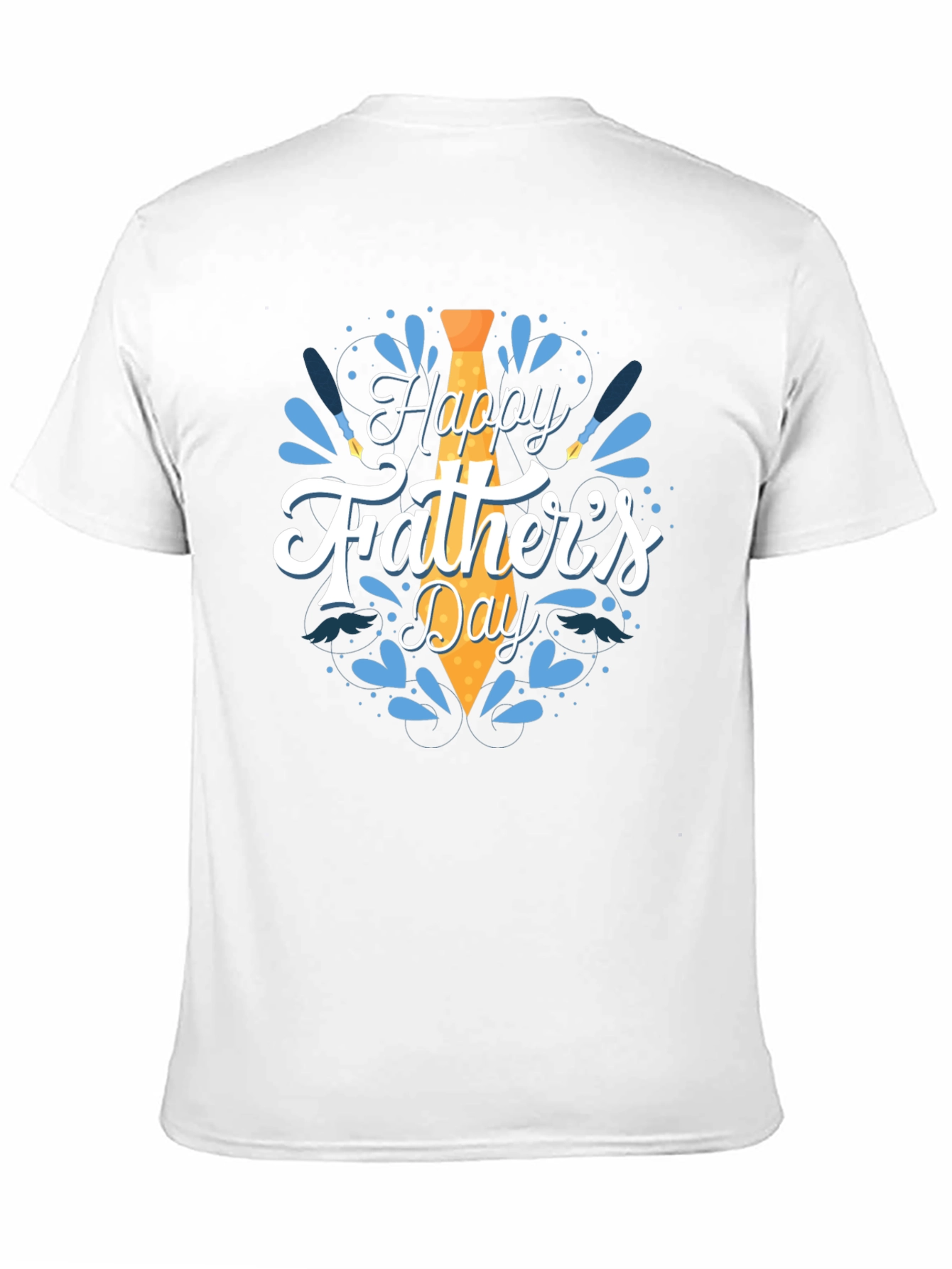 Happy Fathers Day Graphic Tee - Black Cotton T-Shirt