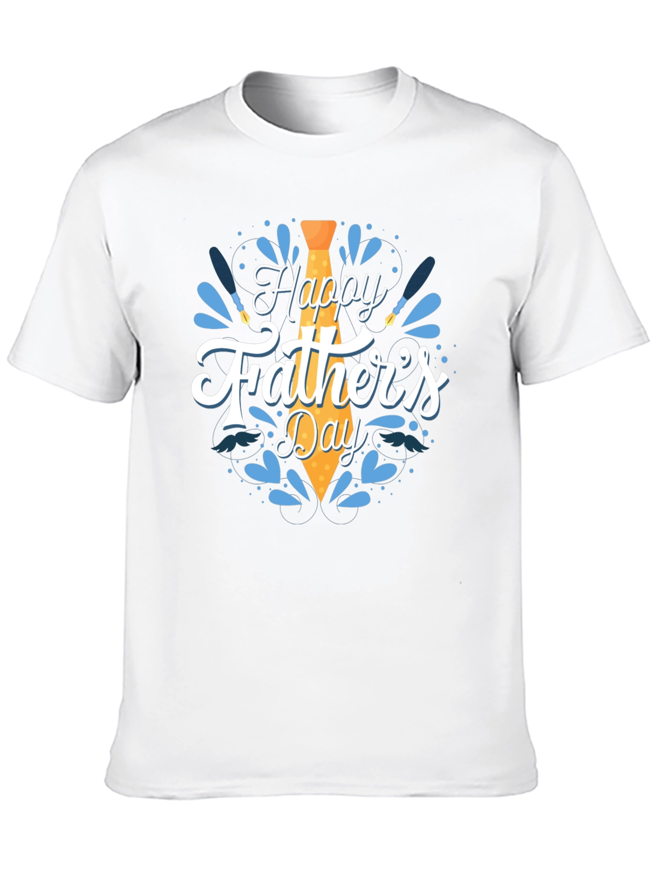 Happy Fathers Day Graphic Tee - Black Cotton T-Shirt