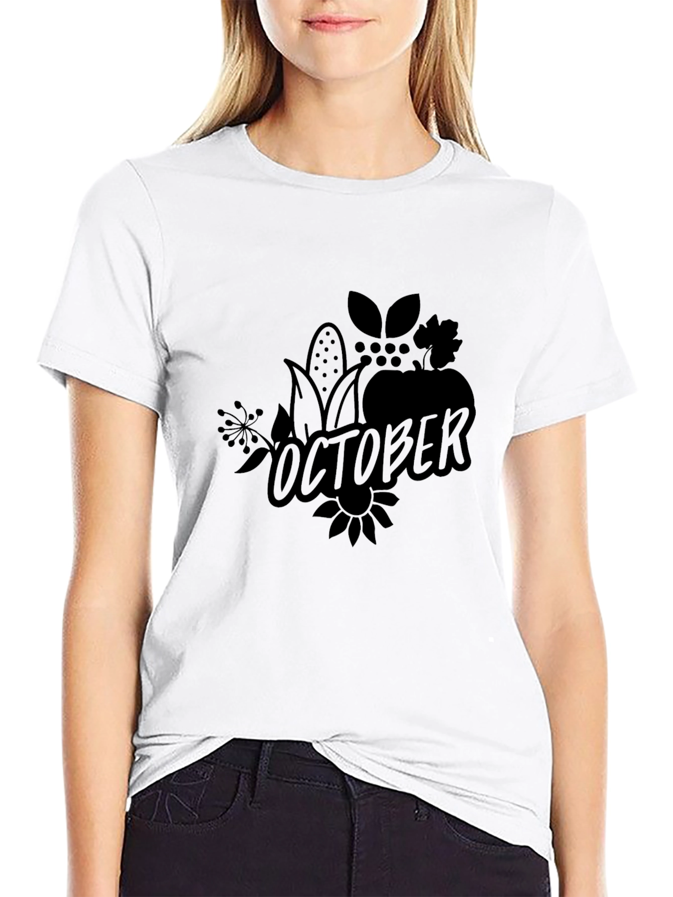 October Harvest Black T-Shirt