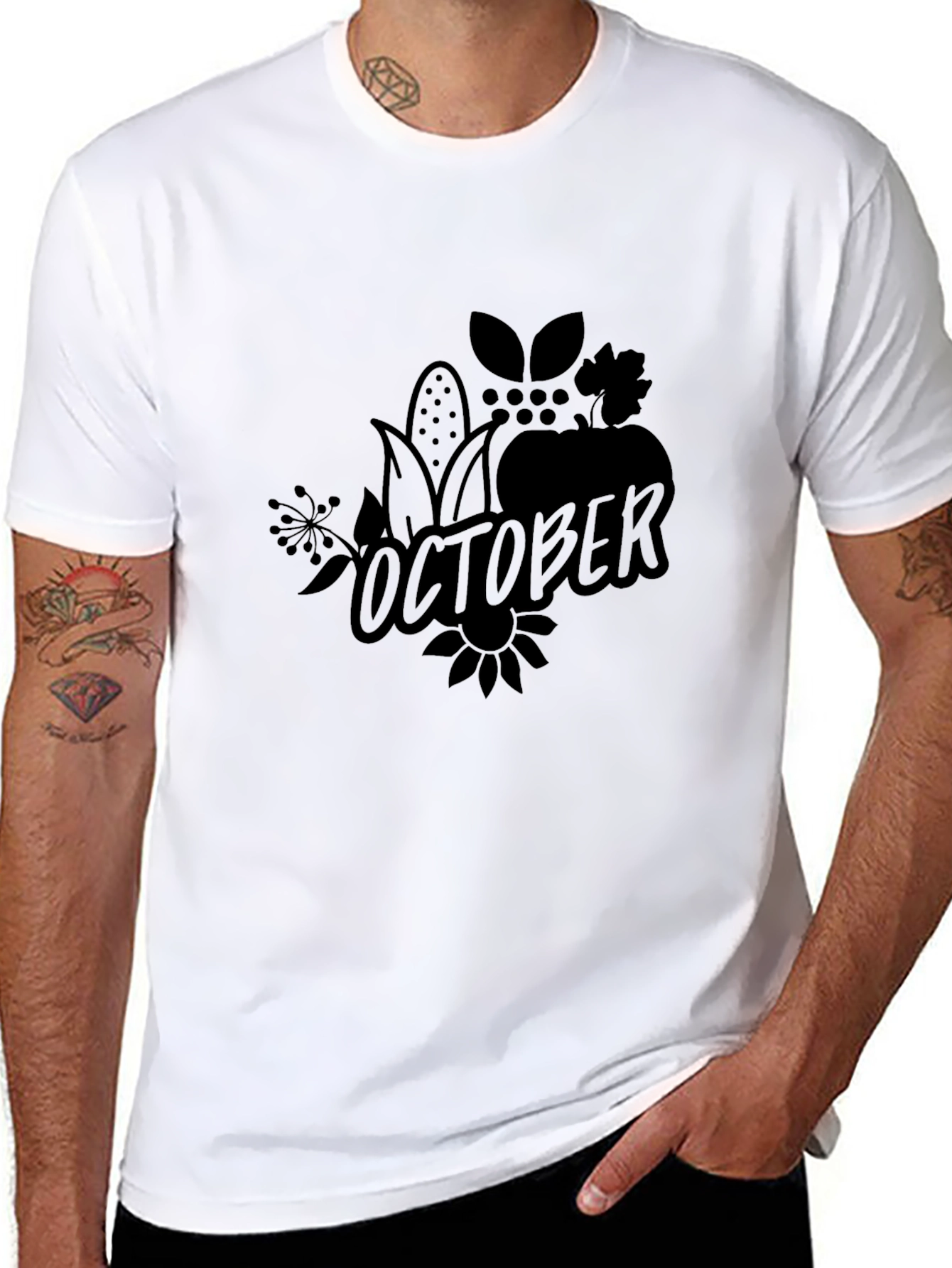 October Harvest Black T-Shirt
