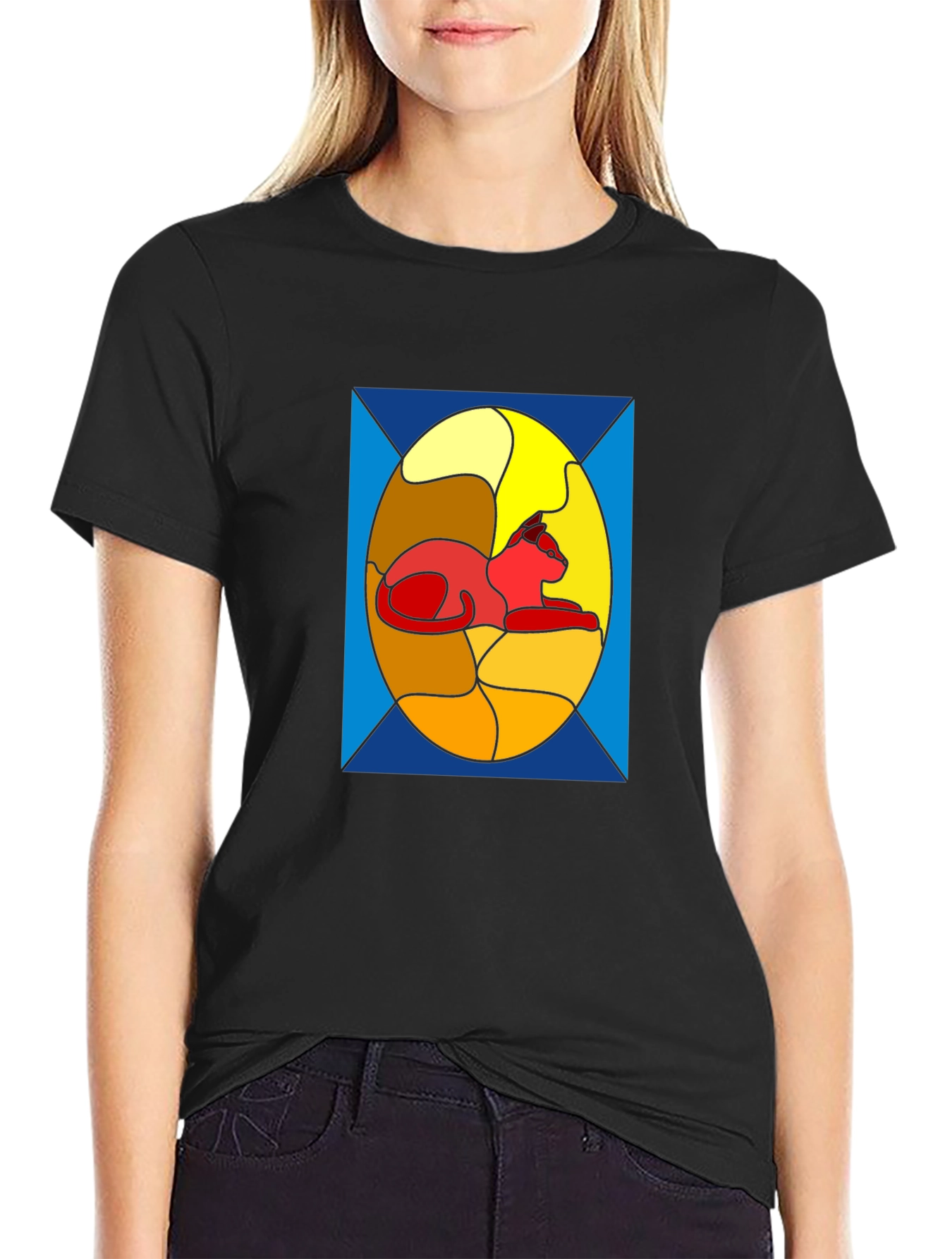 Stained Glass Cat T-Shirt