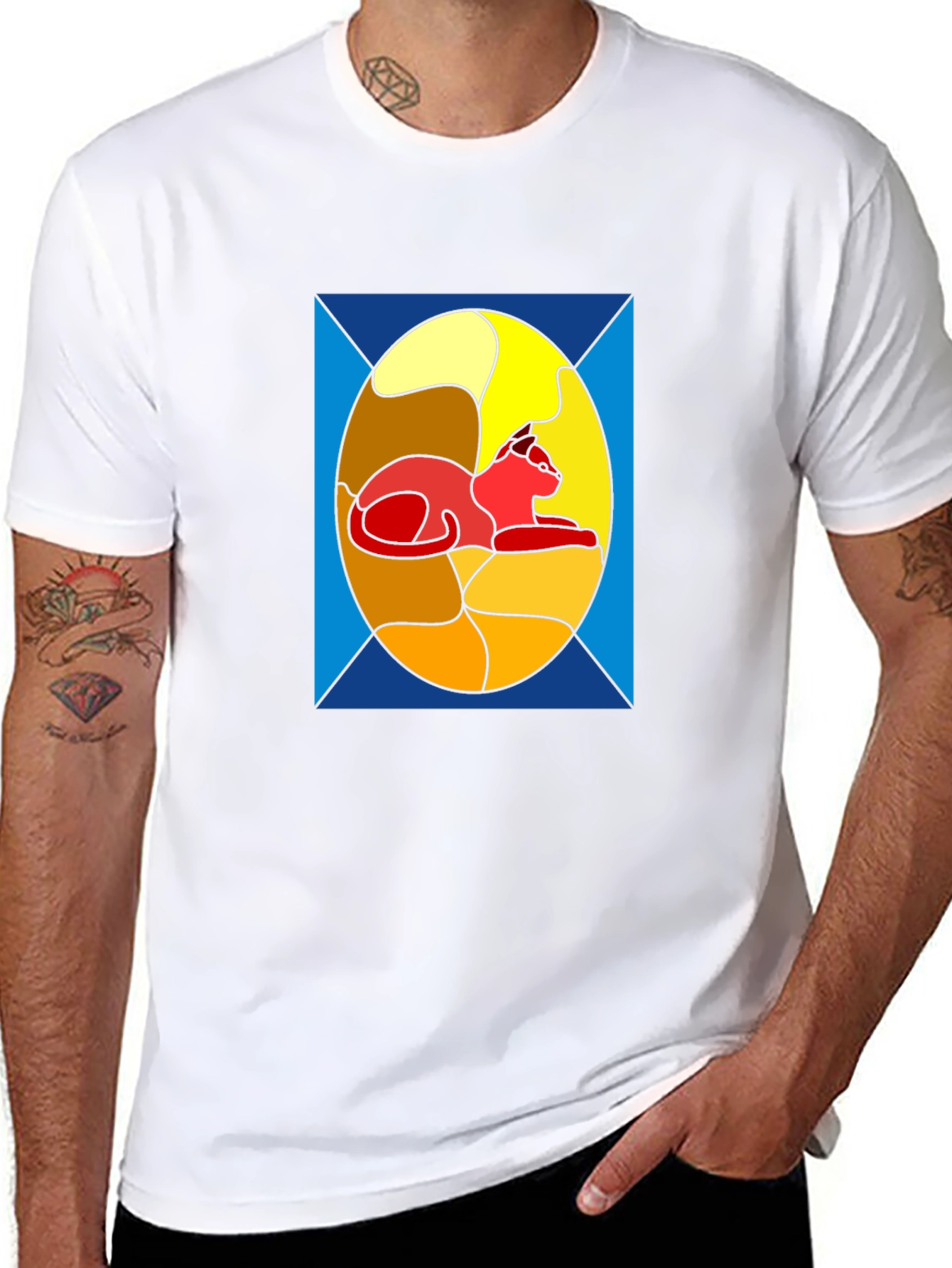 Stained Glass Cat T-Shirt