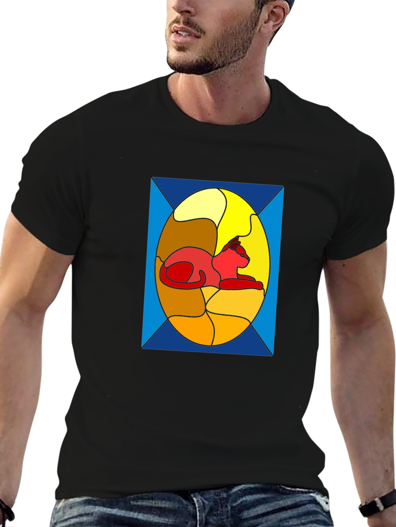 Stained Glass Cat T-Shirt