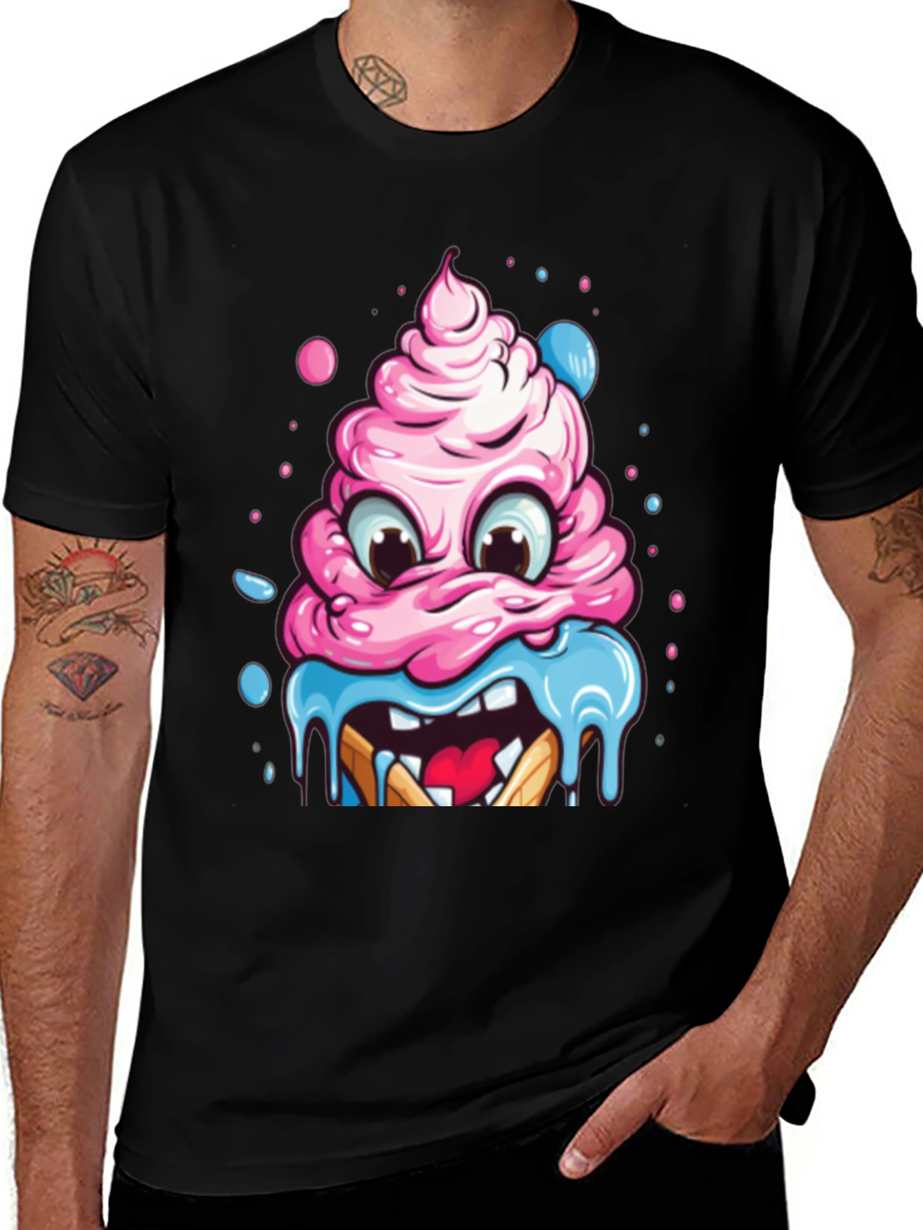 Monster Cupcake Graphic T-Shirt