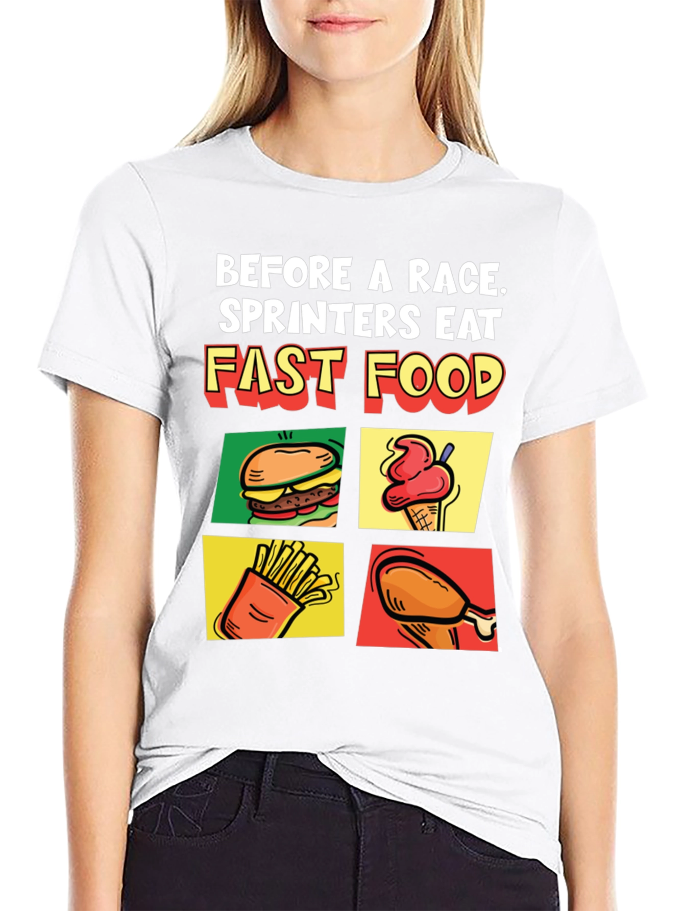 Funny Fast Food Sprinter T-Shirt