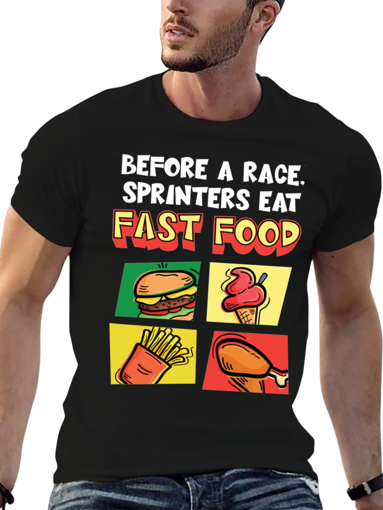 Funny Fast Food Sprinter T-Shirt