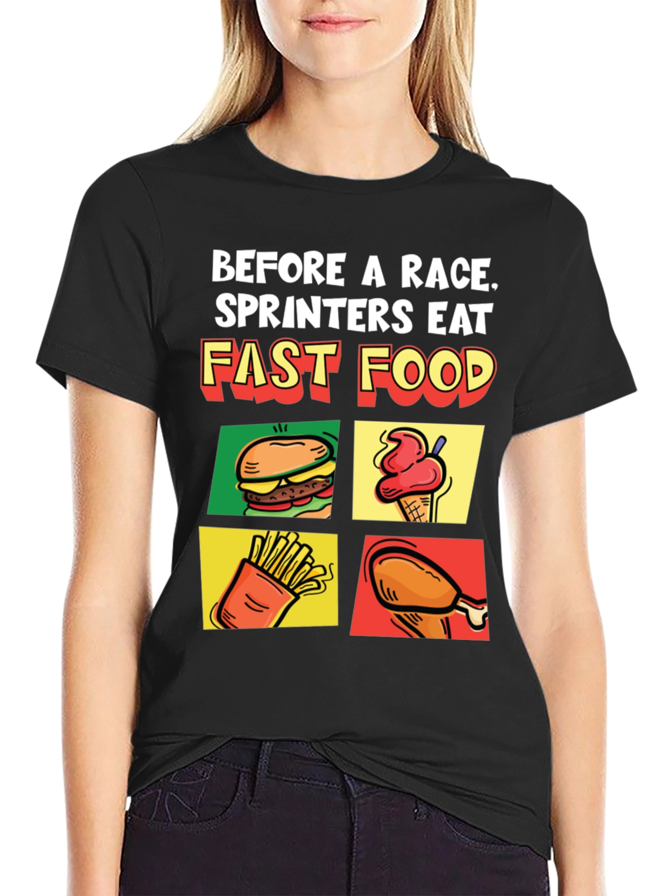 Funny Fast Food Sprinter T-Shirt