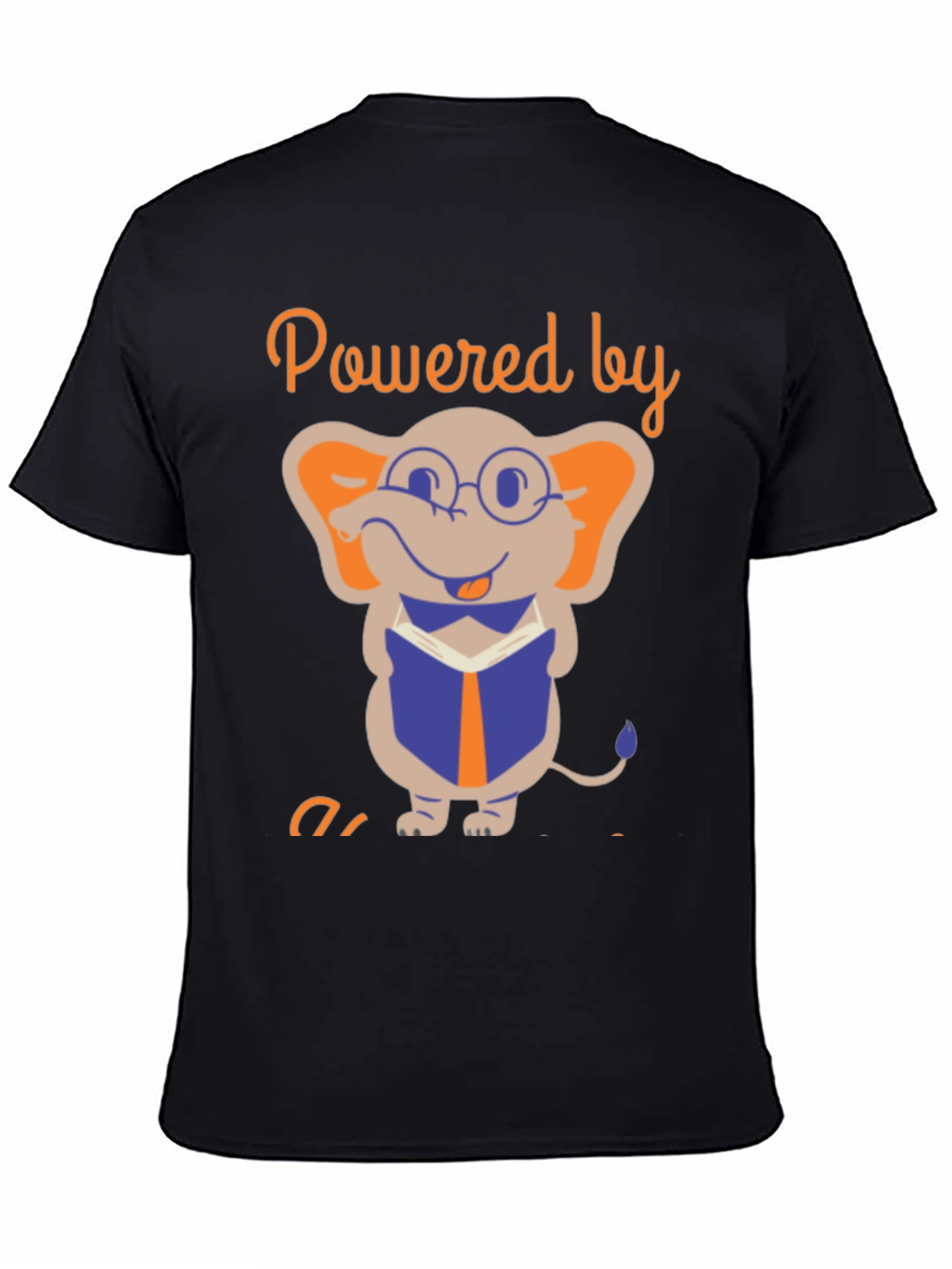 Powered By Books T-Shirt - Elephant Reader Graphic Tee