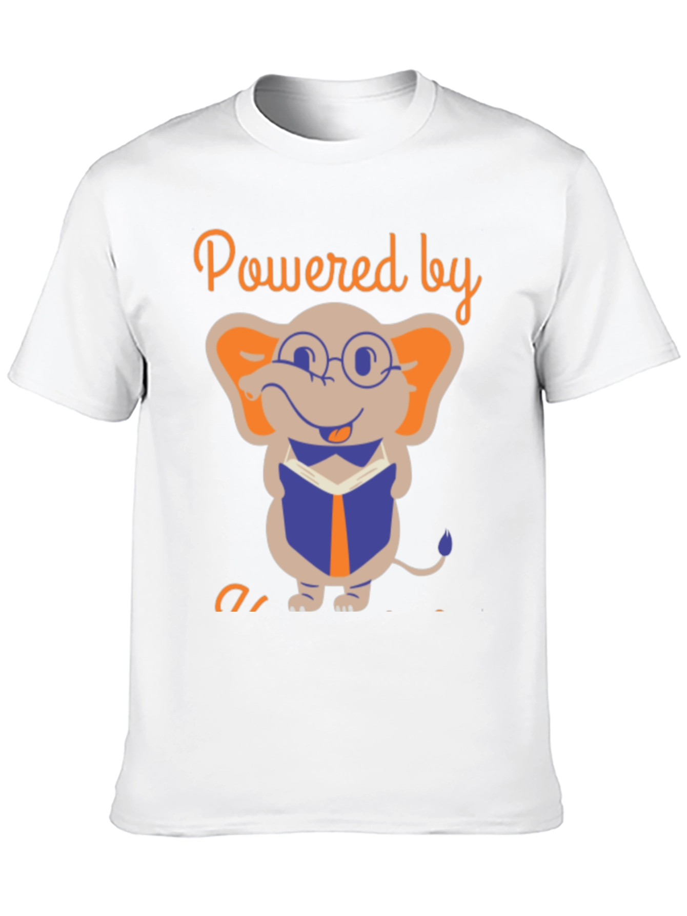 Powered By Books T-Shirt - Elephant Reader Graphic Tee