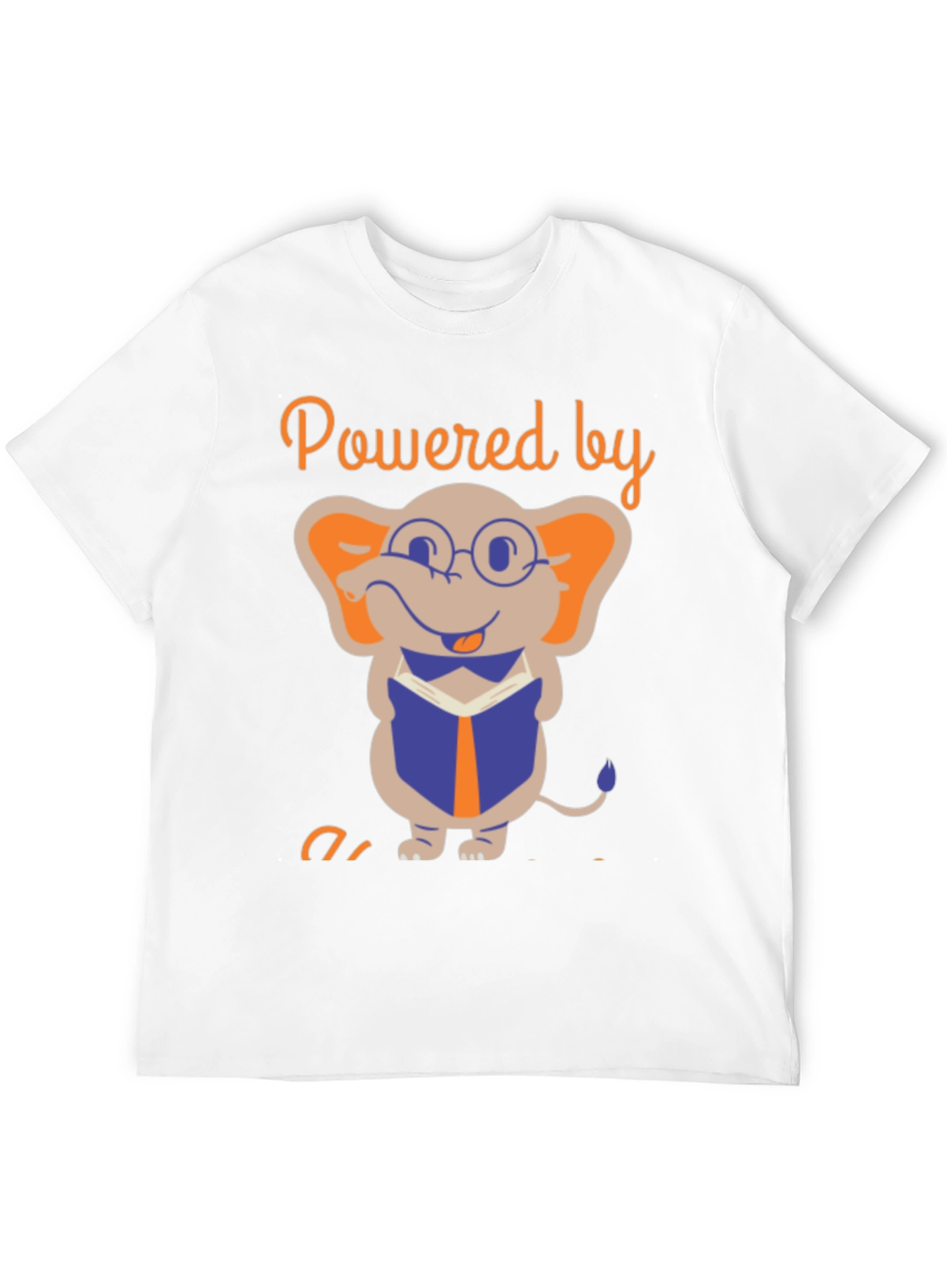 Powered By Books T-Shirt - Elephant Reader Graphic Tee