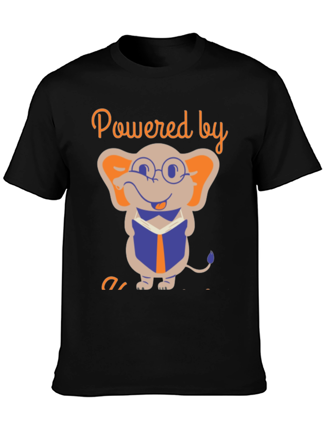 Powered By Books T-Shirt - Elephant Reader Graphic Tee