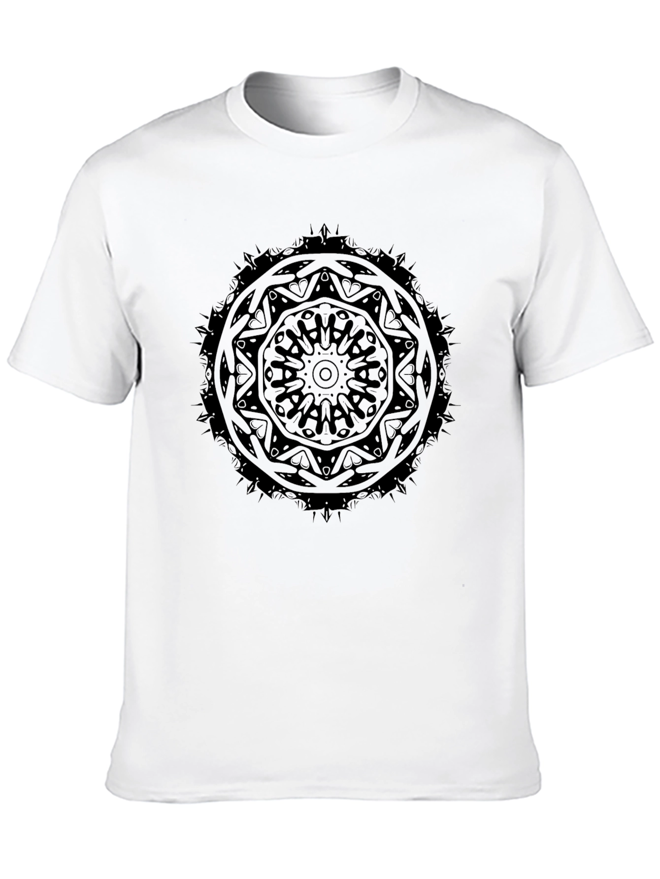 Black Mandala Graphic T-Shirt - Stylish Everyday Wear