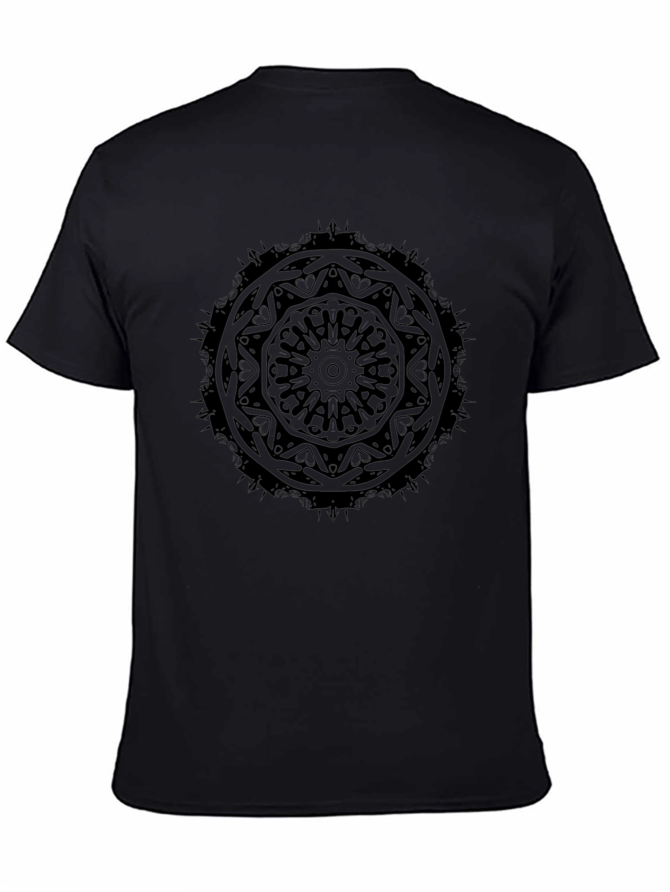 Black Mandala Graphic T-Shirt - Stylish Everyday Wear