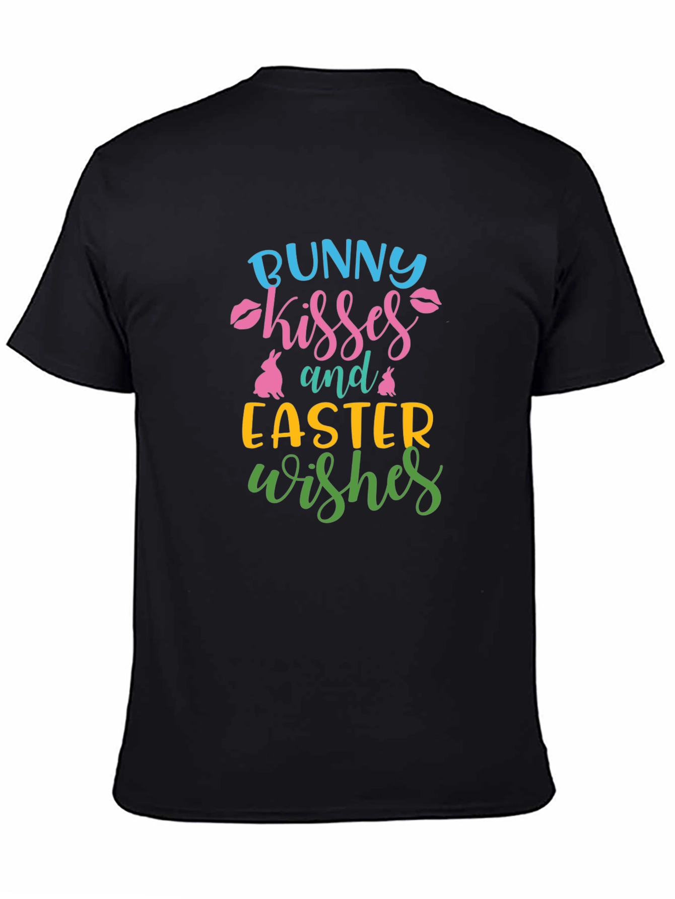 Bunny Kisses Easter Wishes Graphic T-Shirt