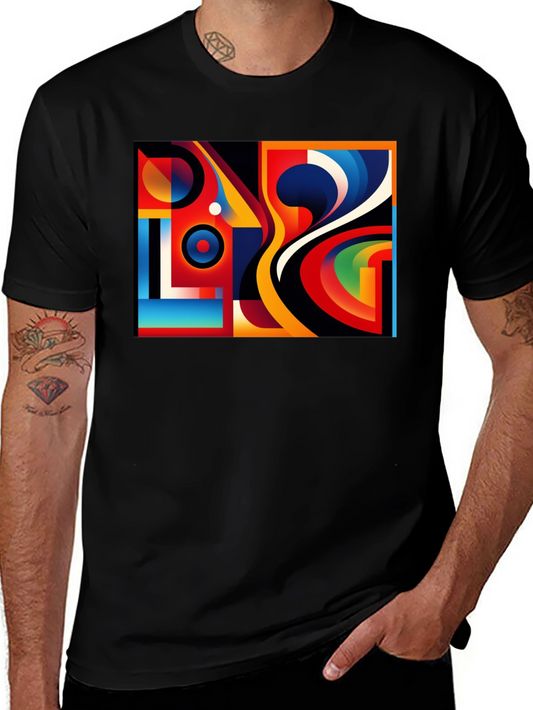 Abstract Art Graphic Black T-Shirt