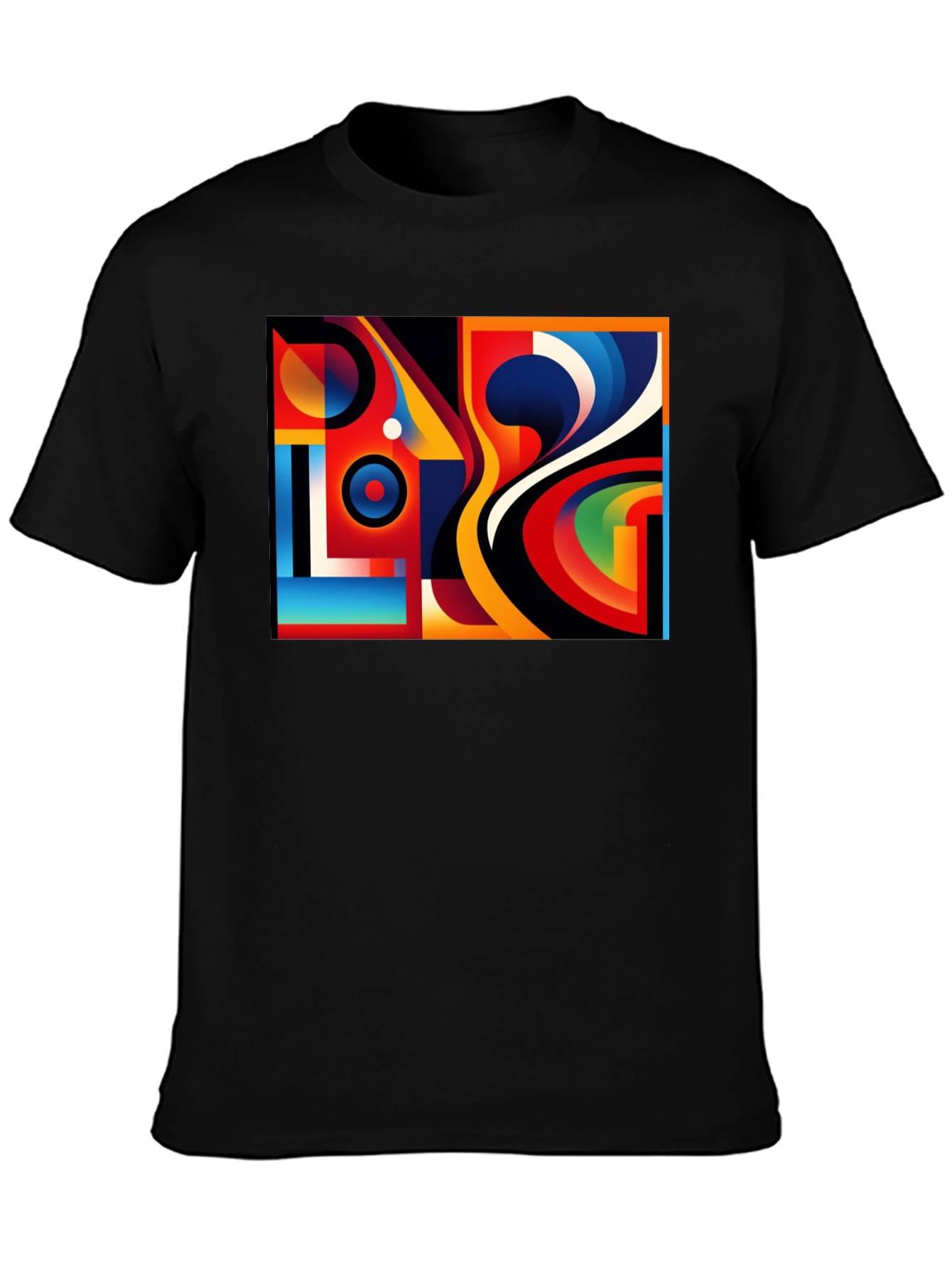 Abstract Art Graphic Black T-Shirt