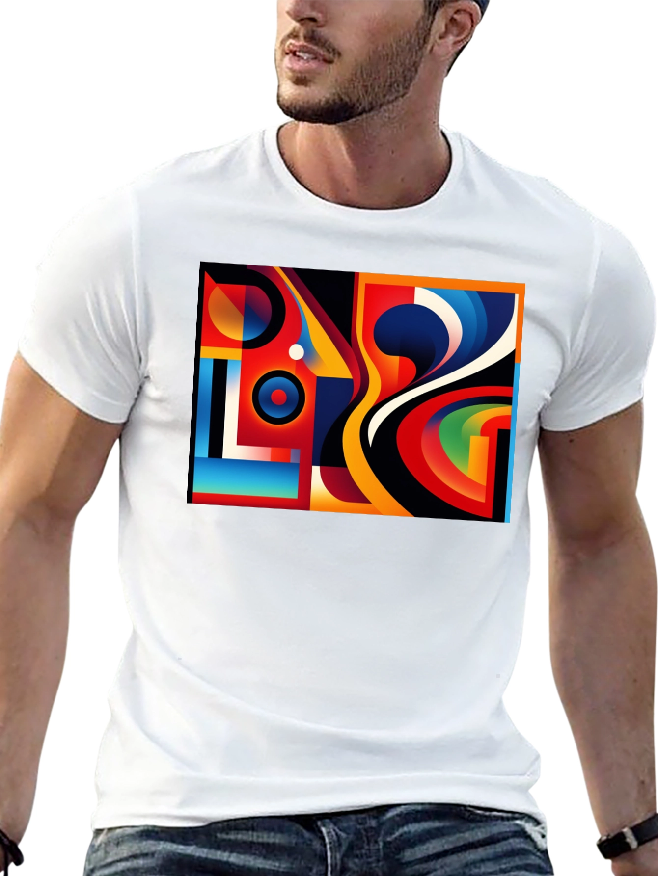 Abstract Art Graphic Black T-Shirt