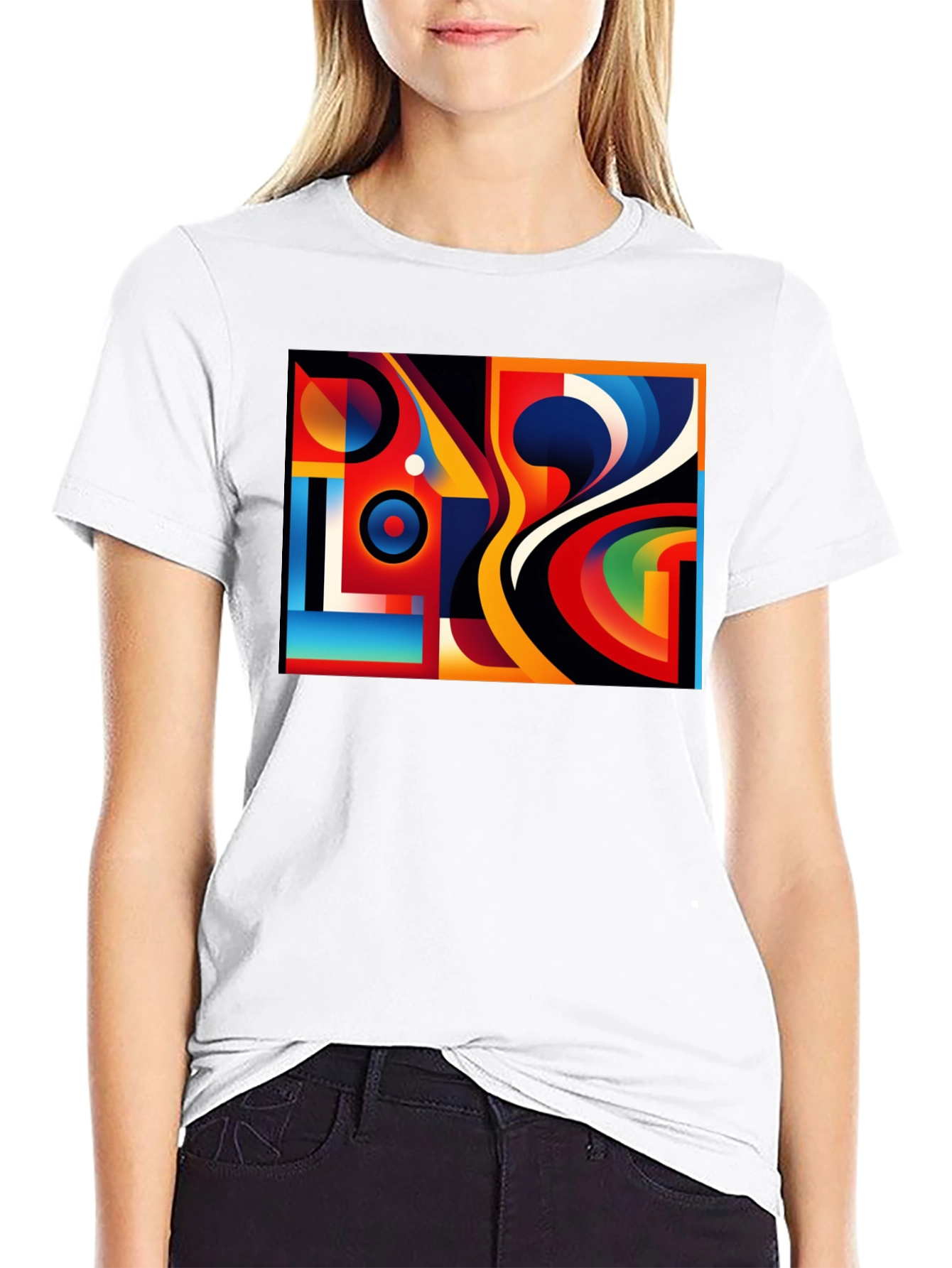 Abstract Art Graphic Black T-Shirt