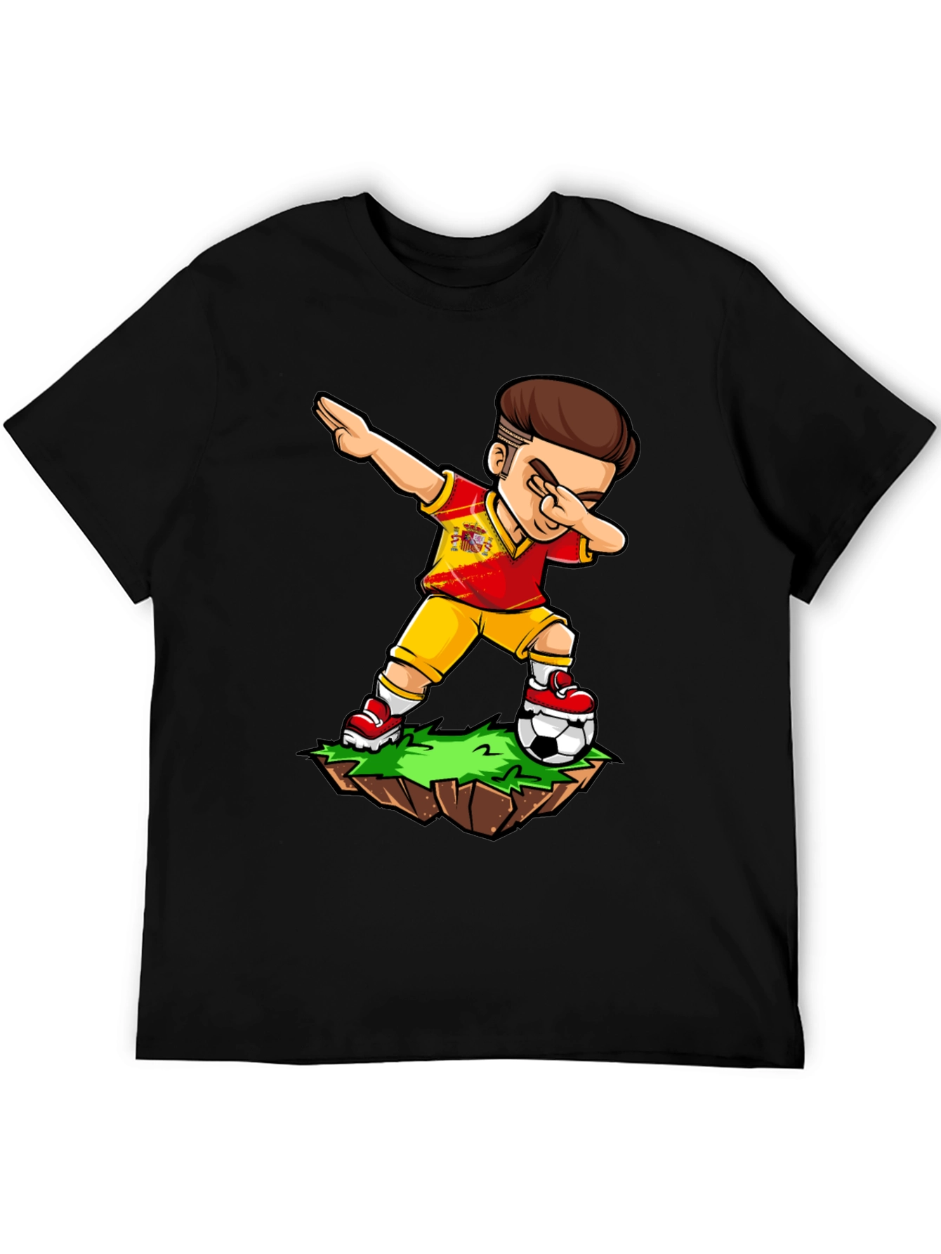 Spain Soccer Dab T-Shirt - Novelty Graphic Tee