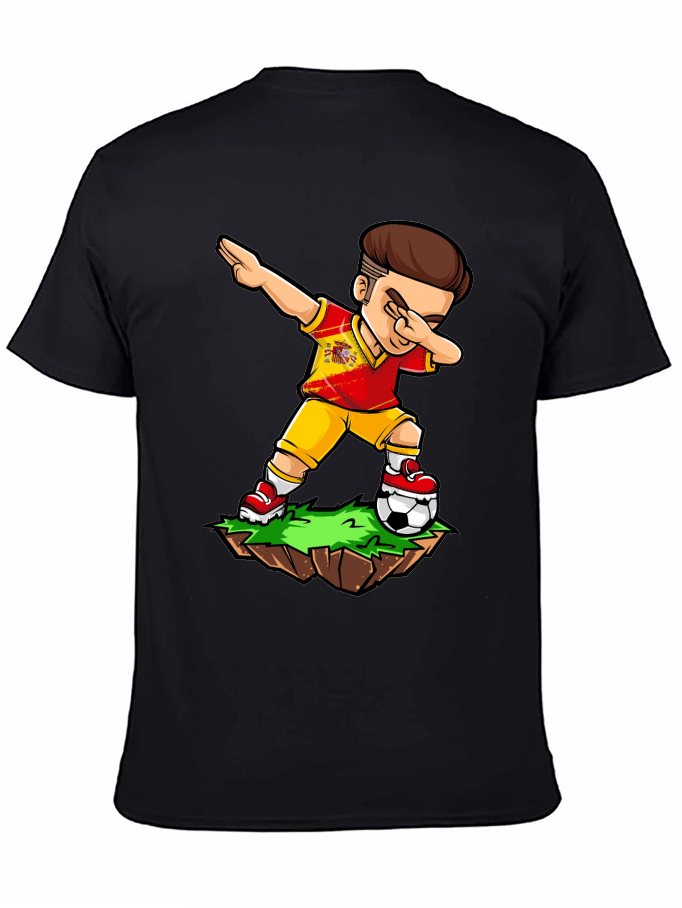 Spain Soccer Dab T-Shirt - Novelty Graphic Tee