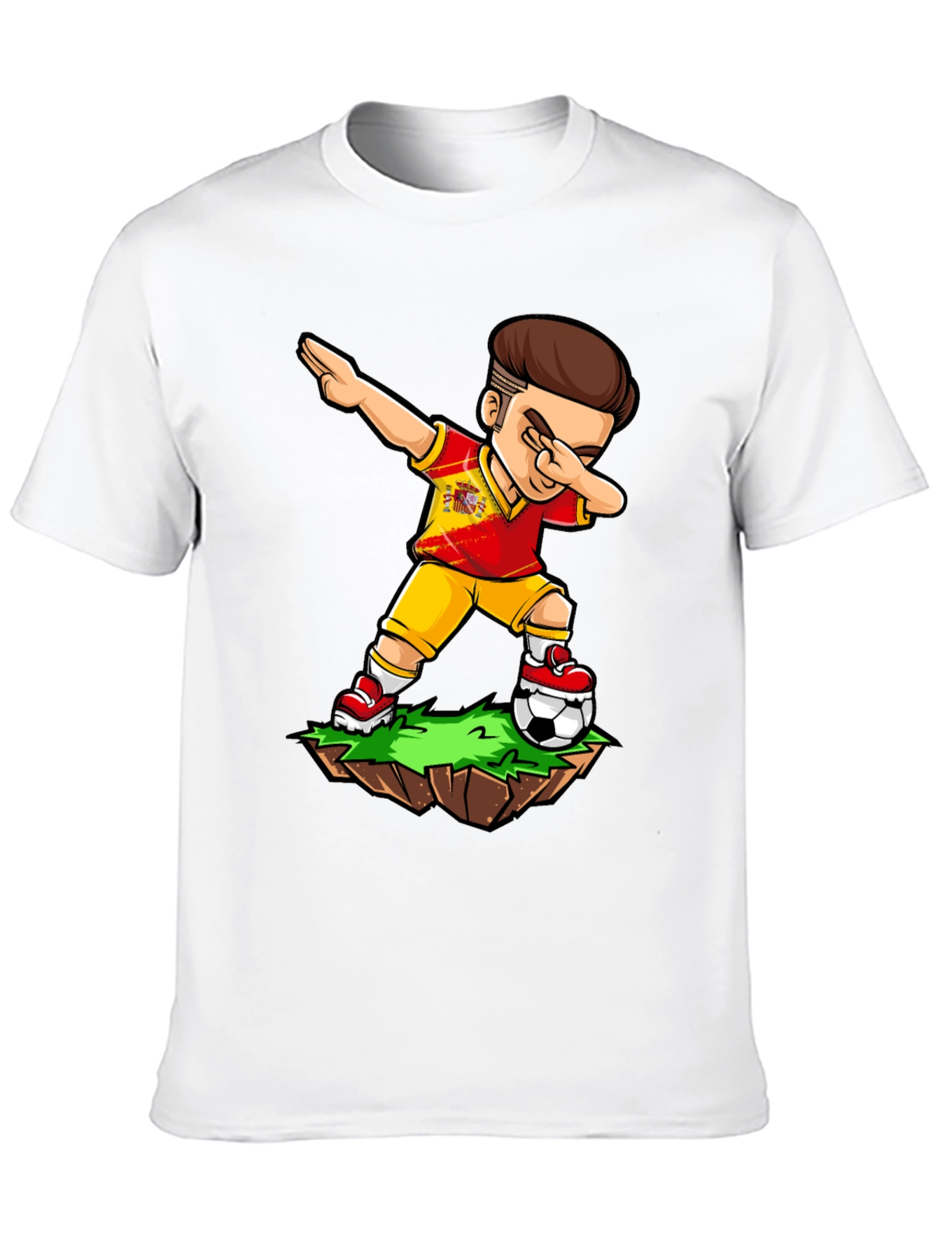 Spain Soccer Dab T-Shirt - Novelty Graphic Tee