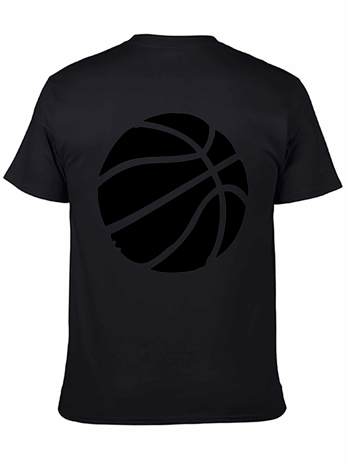 Basketball Graphic Tee - Black Cotton Comfort