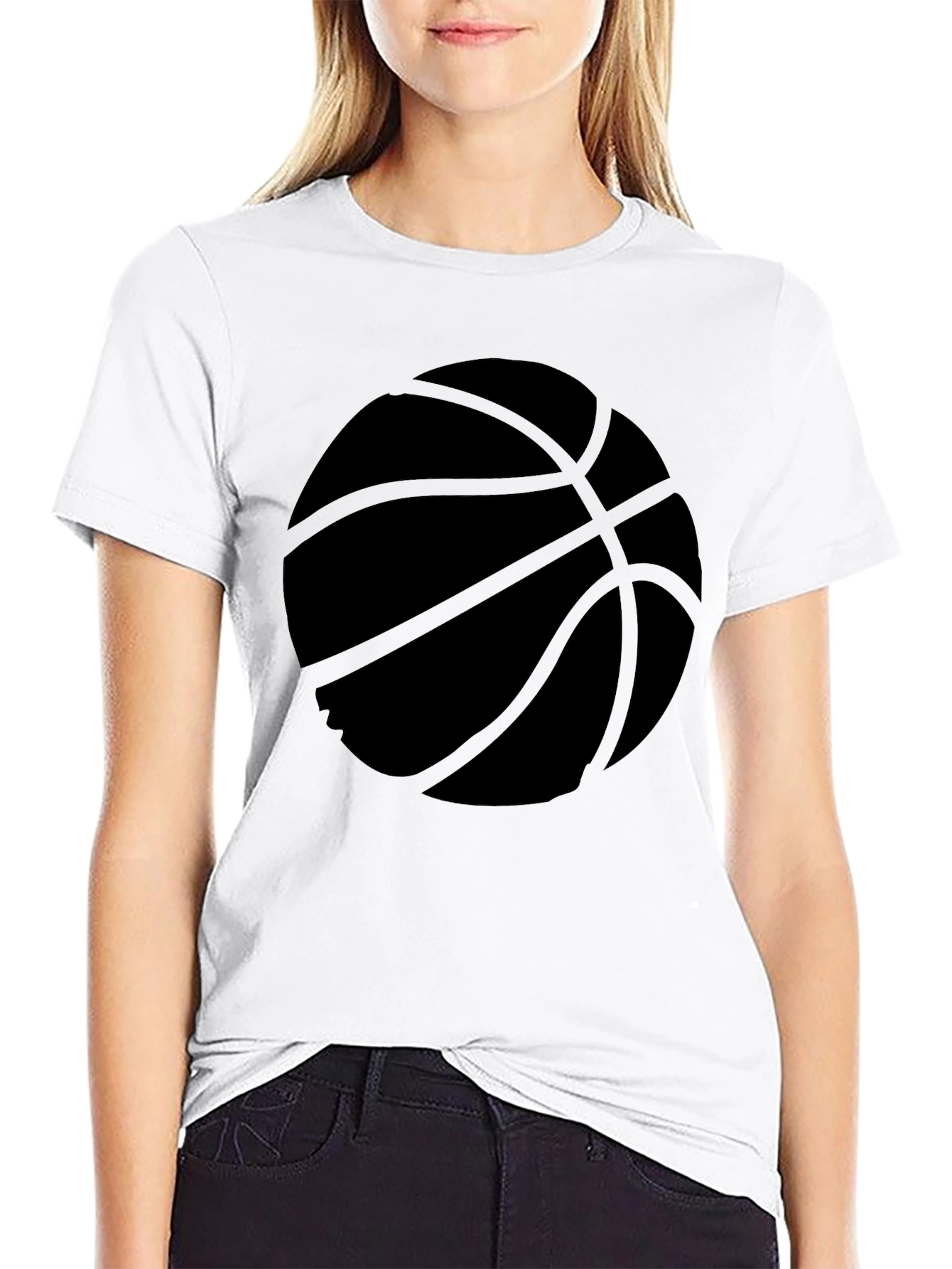 Basketball Graphic Tee - Black Cotton Comfort