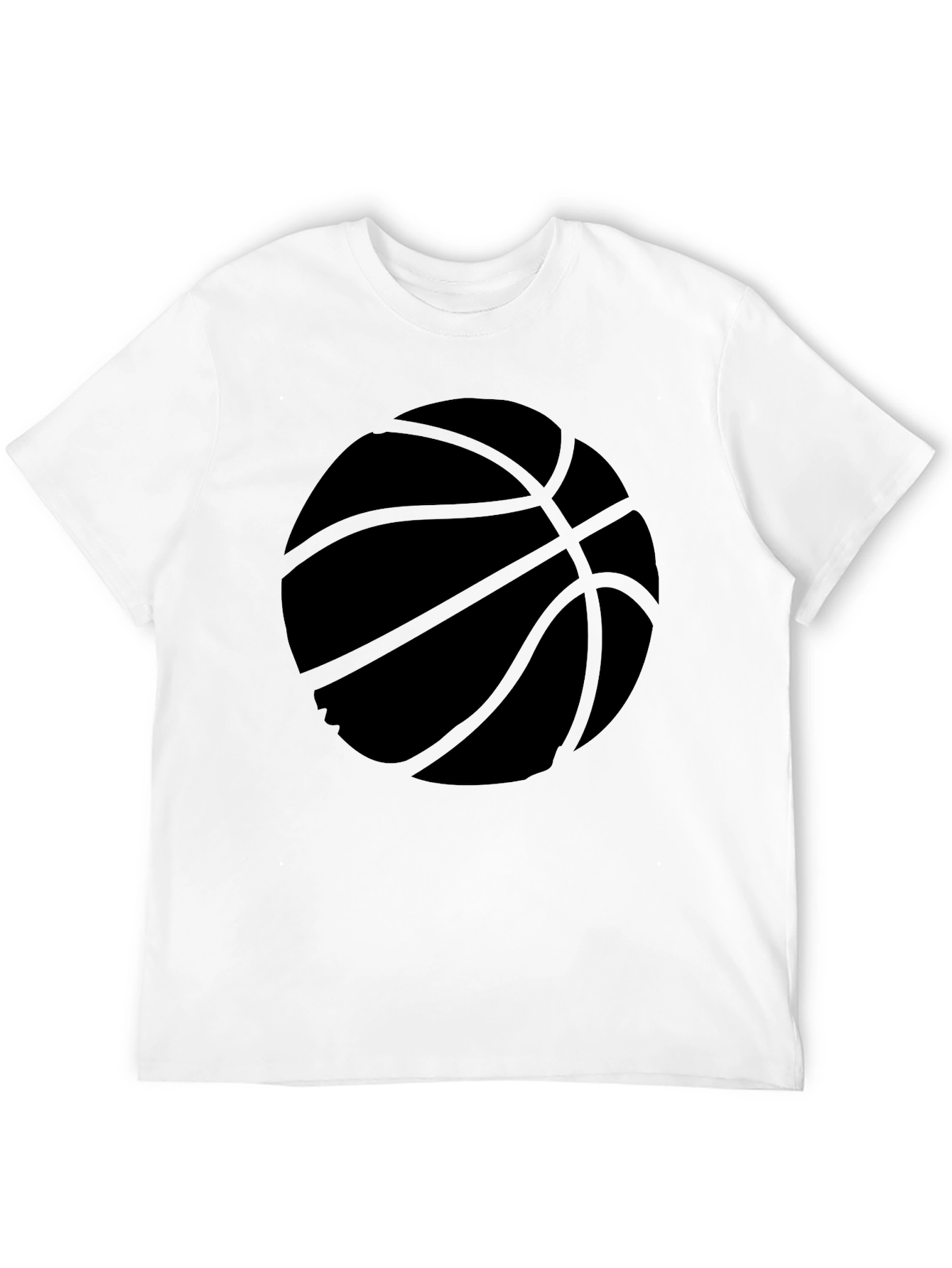 Basketball Graphic Tee - Black Cotton Comfort